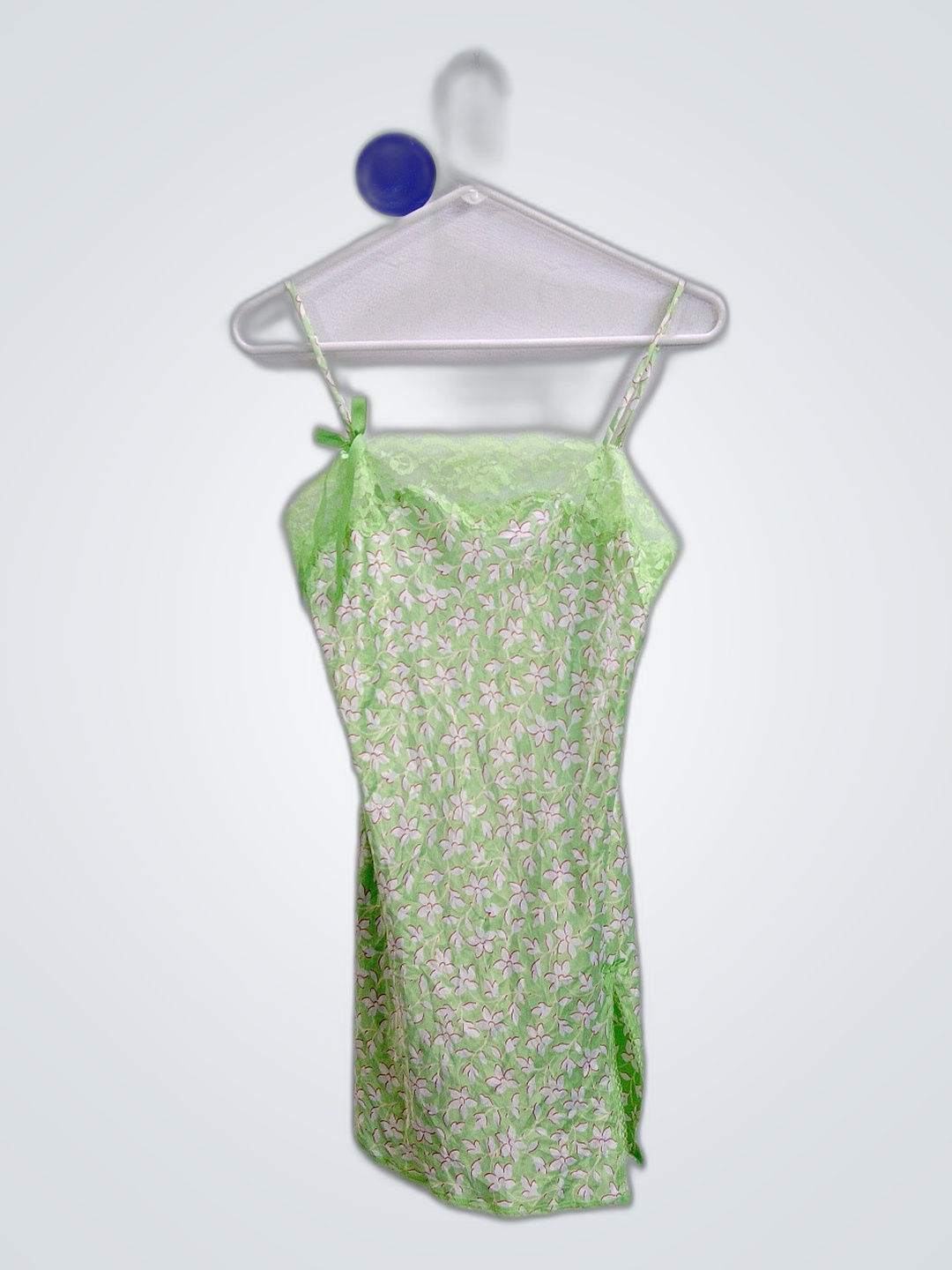 Victoria's Secret Lingerie Green Floral Slip Dress