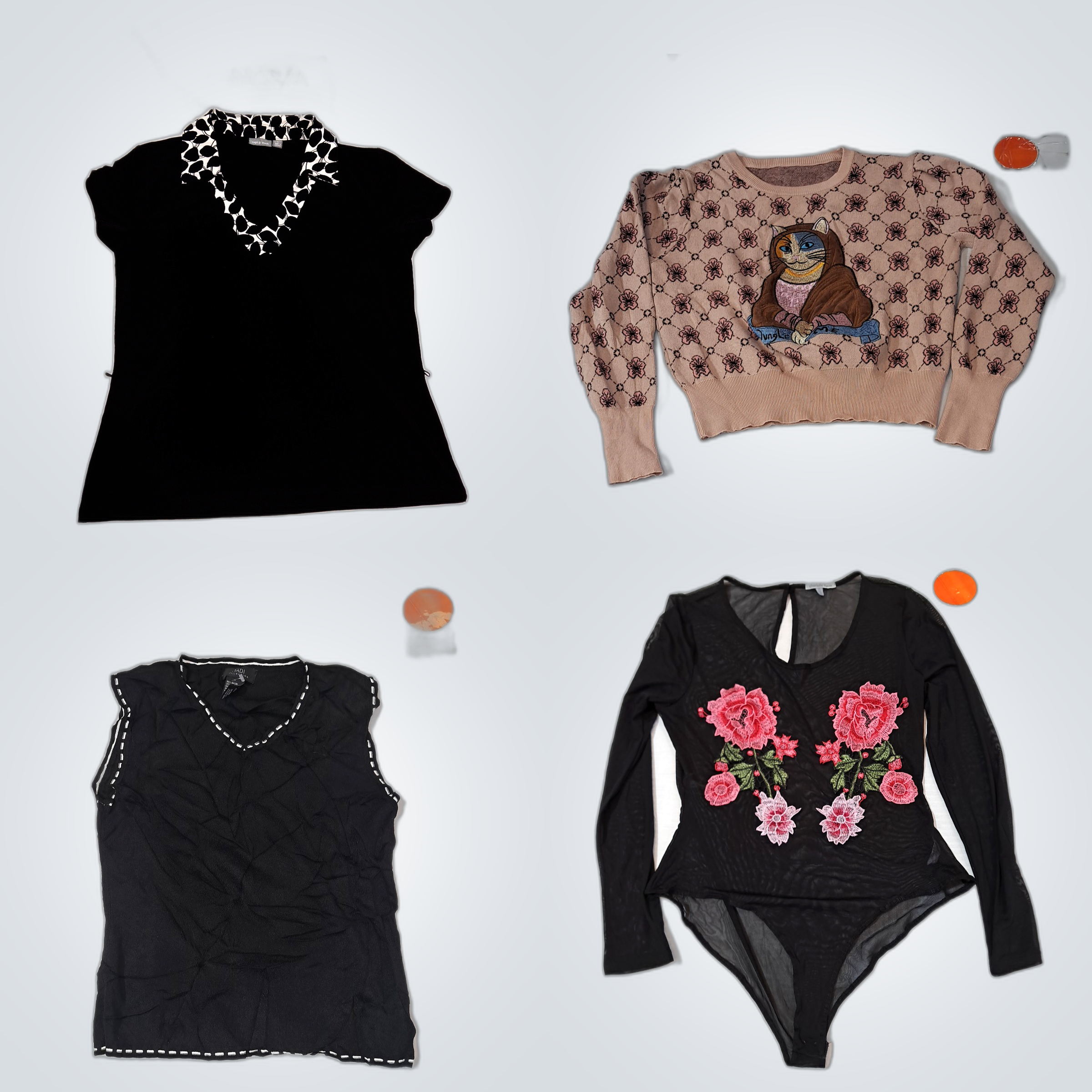 Fashion Bundle: 10 Pc Mix Designer & Trendy Tops, ..