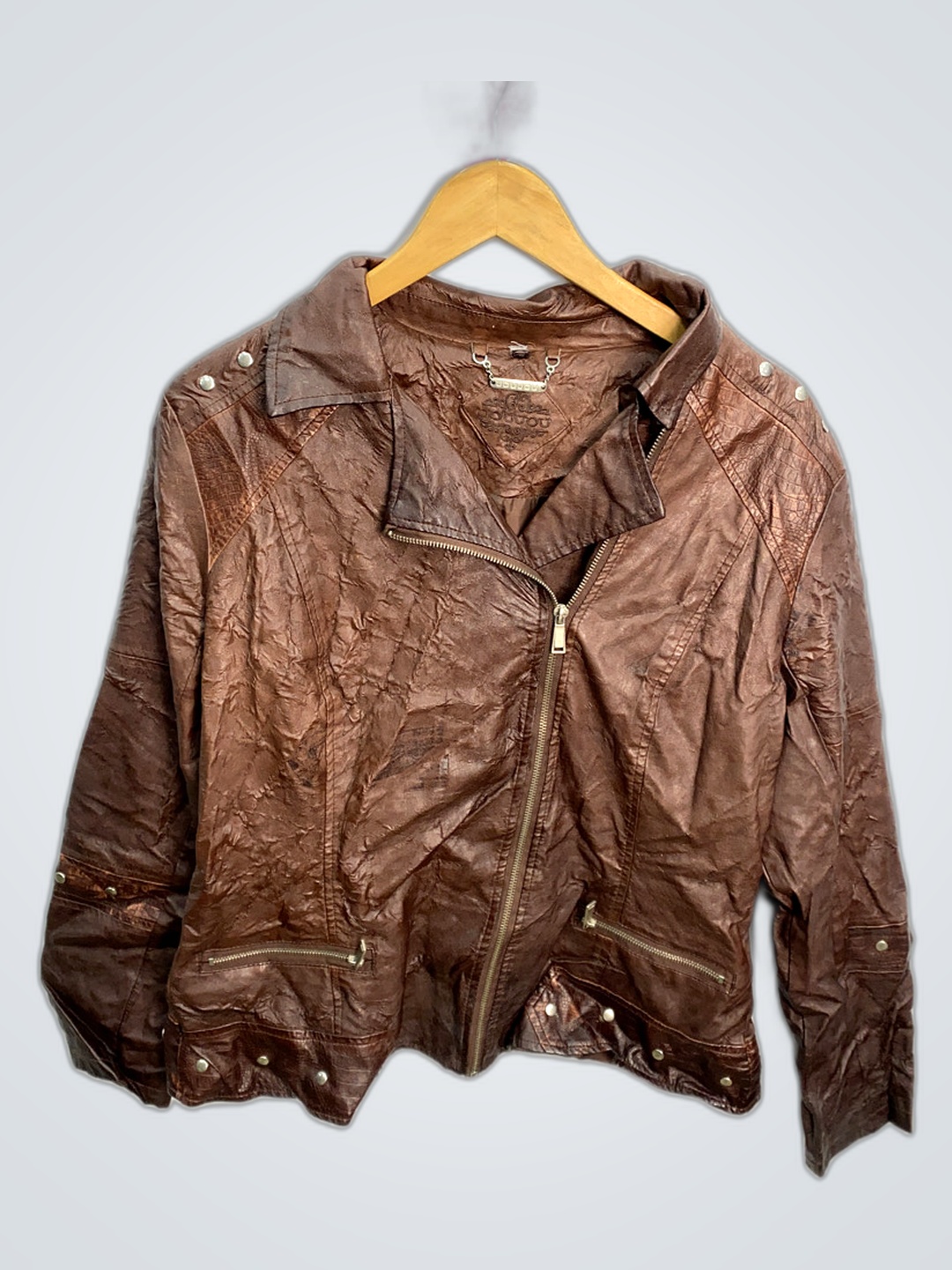 JOUJOU Brown Leather Jacket