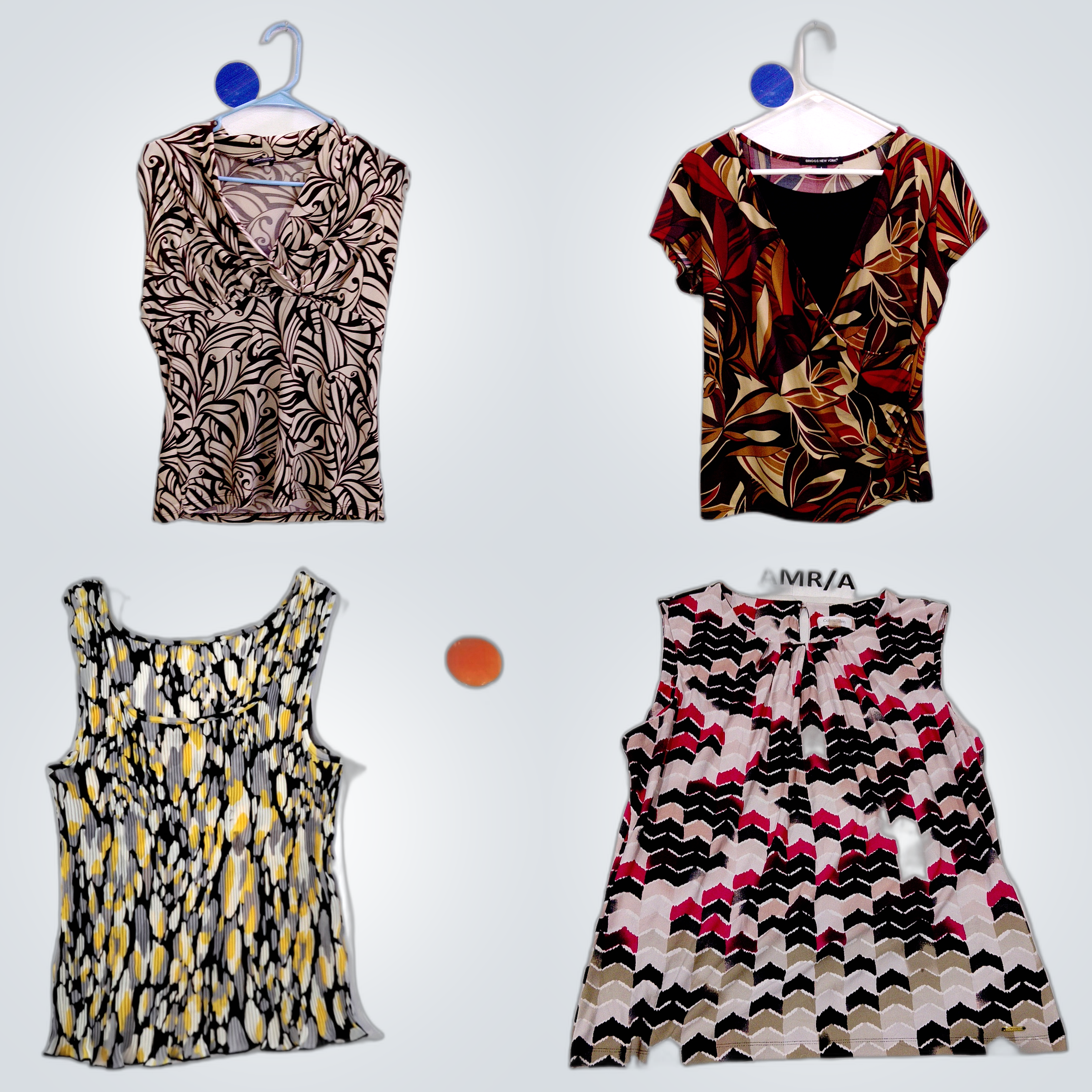 Calvin Klein & More Printed Blouse Bundle 8pcs Wom..