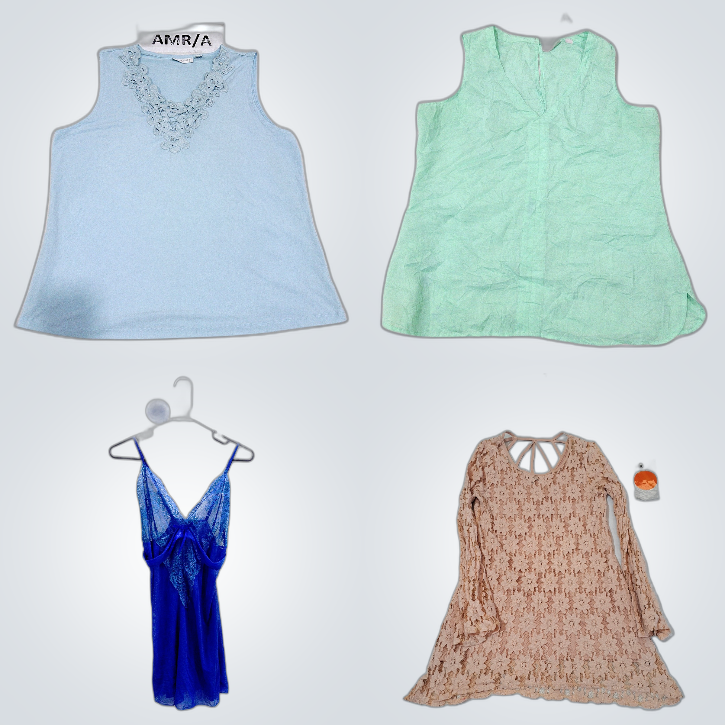 Ensemble de Chemises en Dentelle et Satin pour Fem..