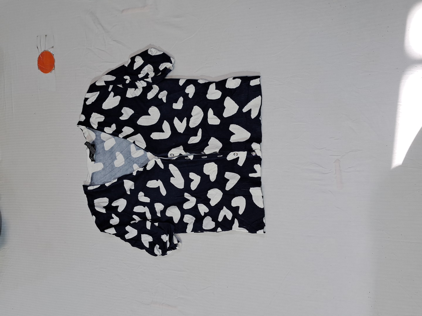 Black and White Heart Patterned Top