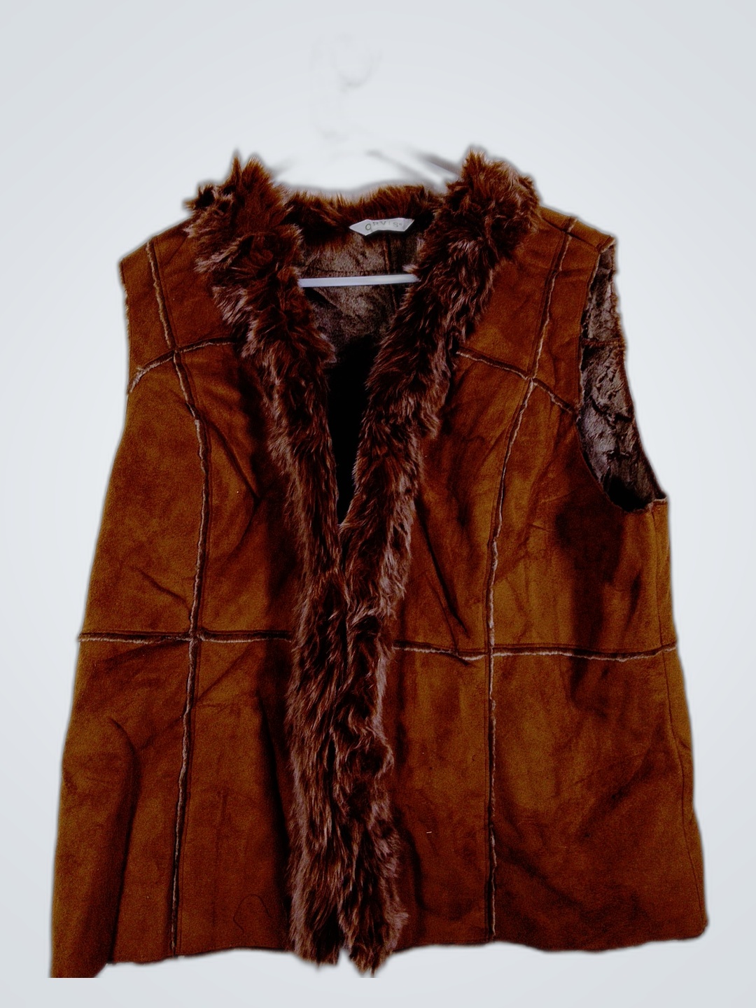 Veste en fourrure marron