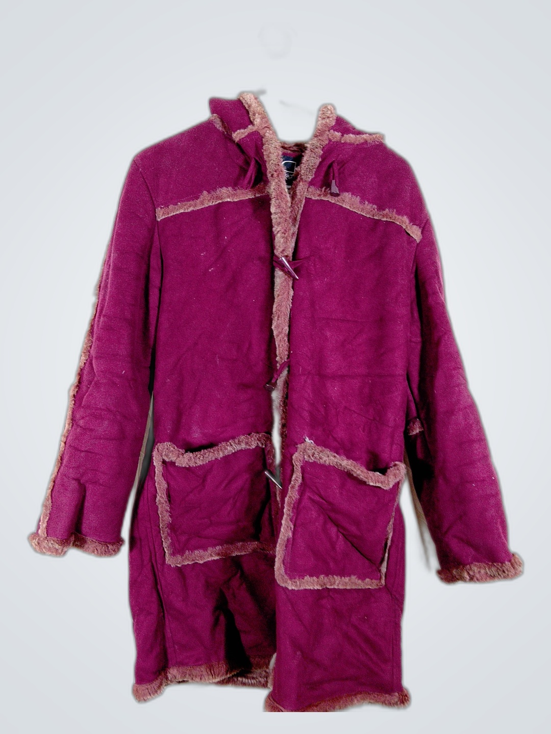 Manteau duveteux rose Utex Design