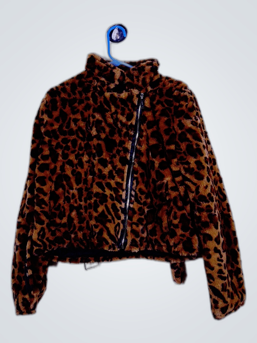 Leoparden-Faux-Fur-Jacke