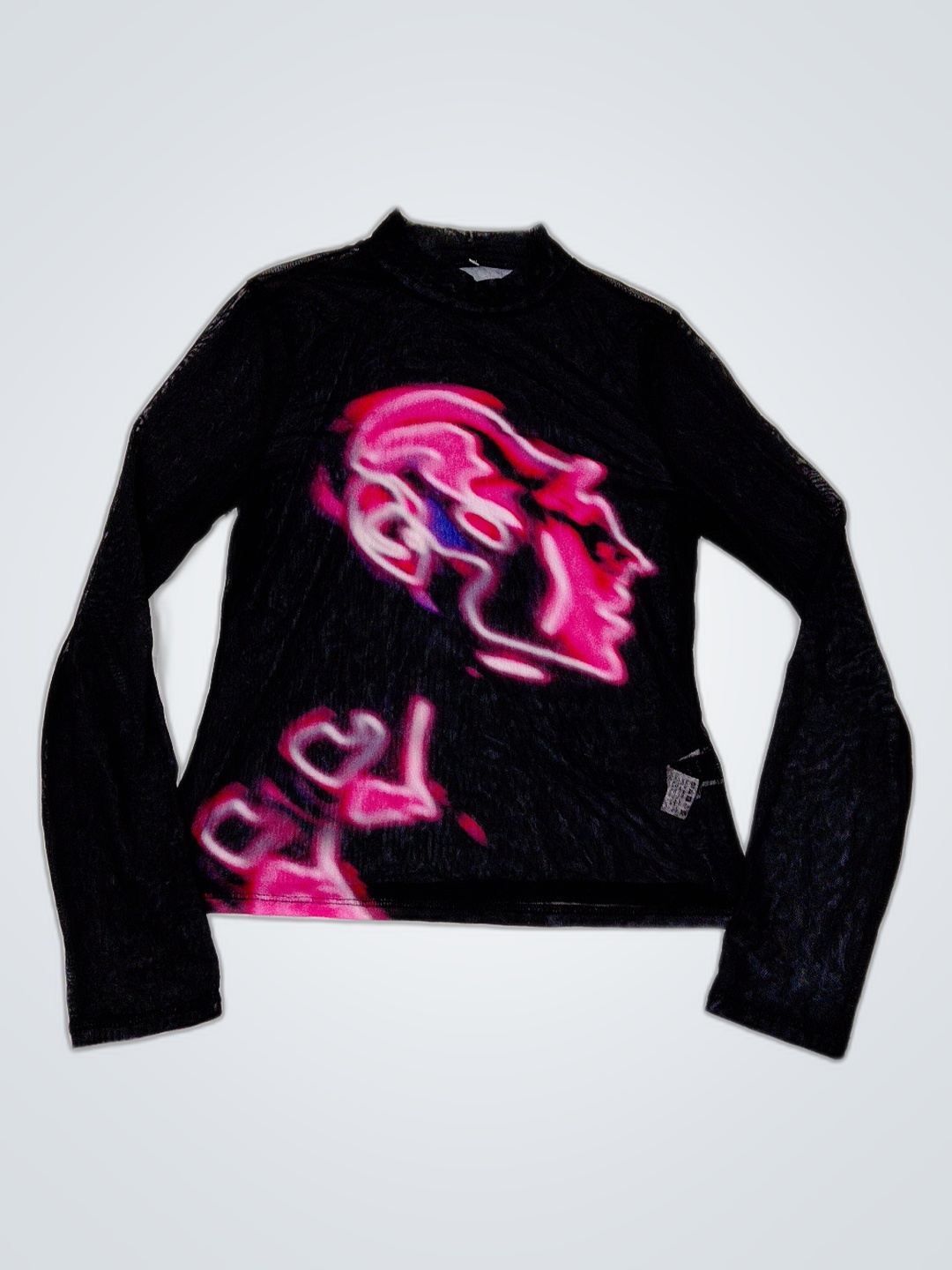 Black Long Sleeve Graphic Sweater