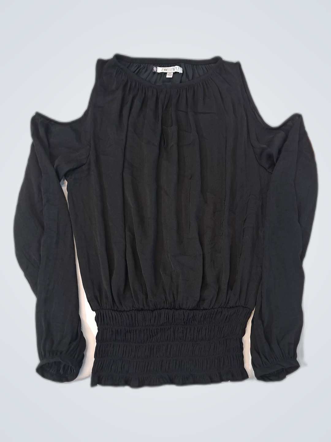 Jennifer Lopez Black Off-the-Shoulder Top