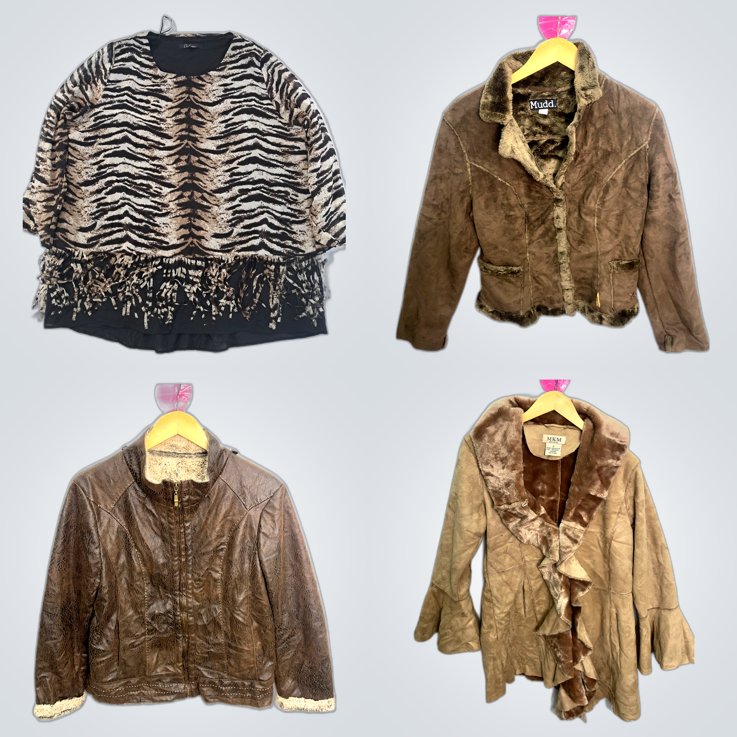 Faux-Fur- und Lederjacken-Bundle - Caless, St. Joh..