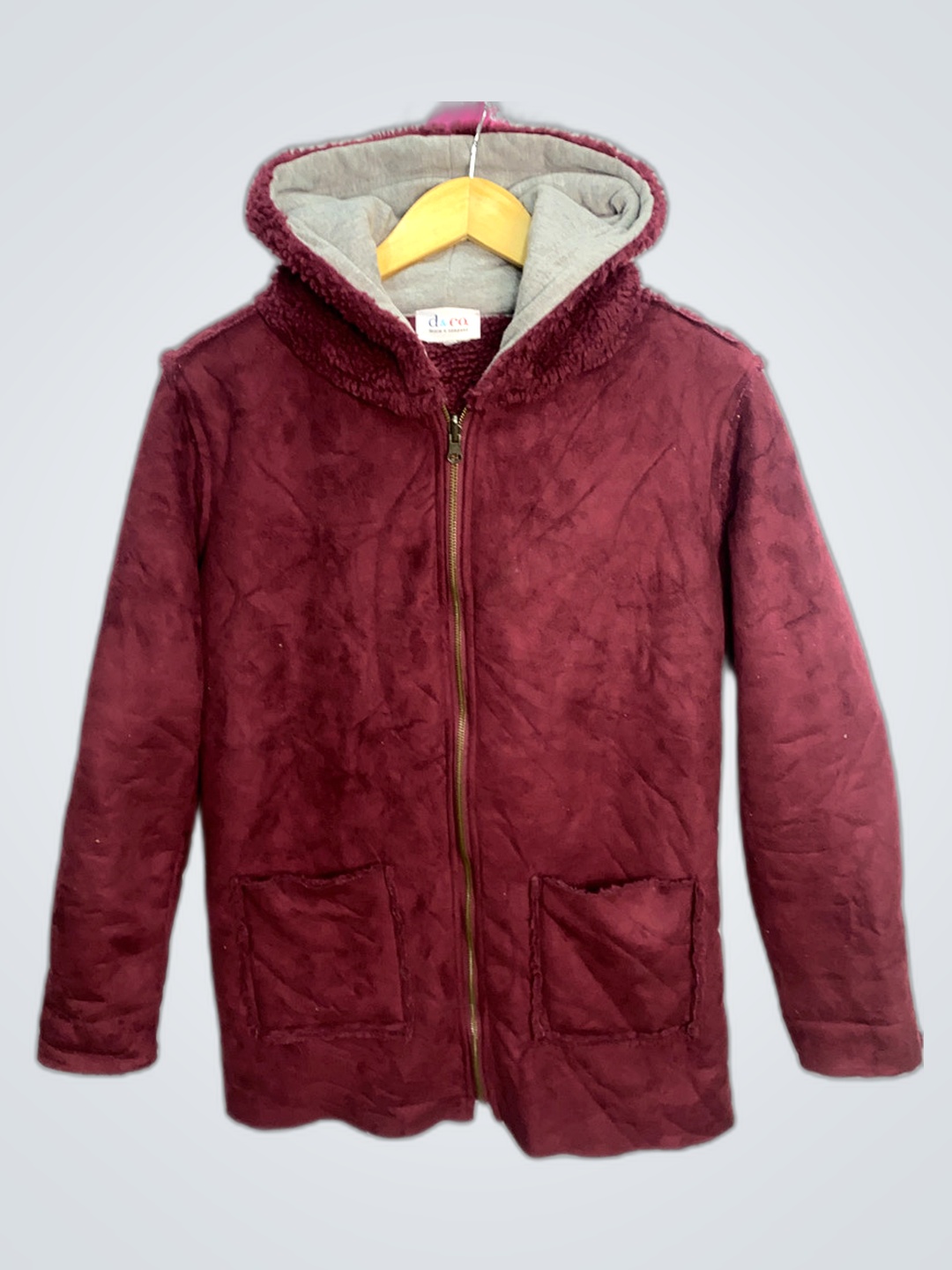 Maroon Hooded Jacket