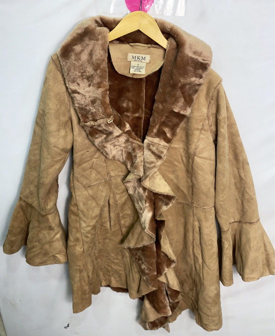Tan Faux Fur Lined Coat