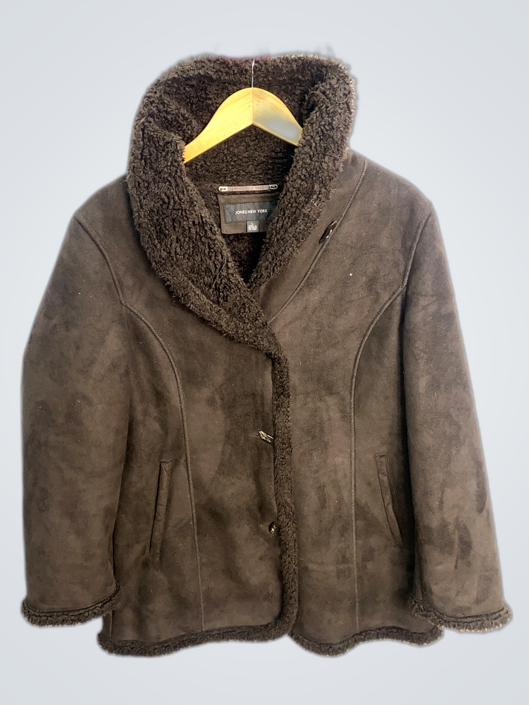 Veste en shearling marron Jones New York