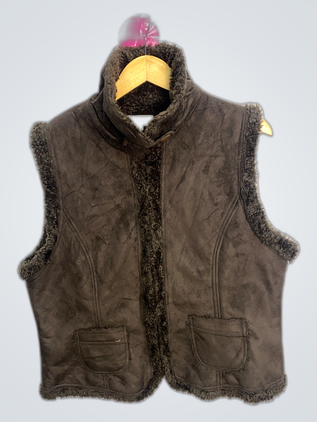 Brown Faux Fur Vest