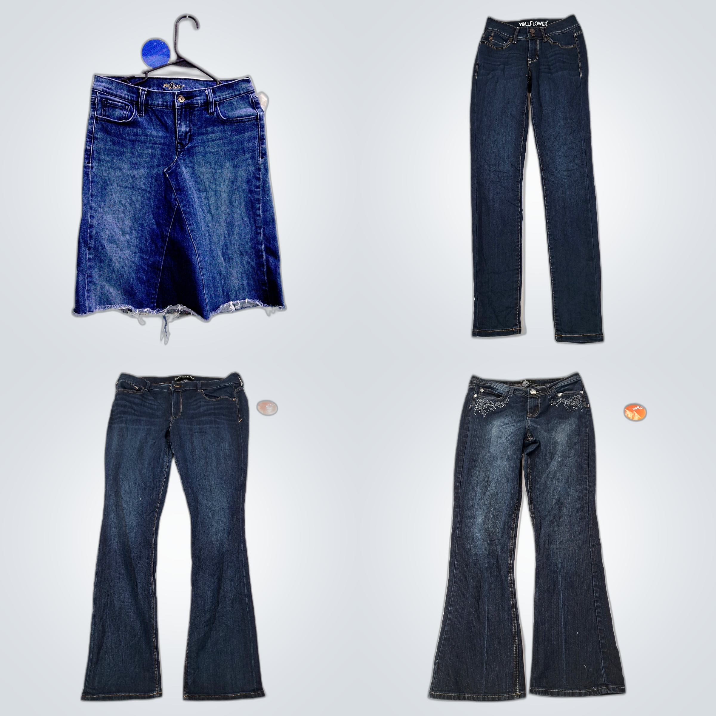 Lot de Denim Légèrement Usagé : 9.8, Express, Wall..