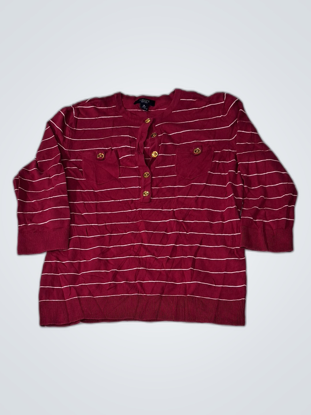CHAPS Striped Henley Shirt