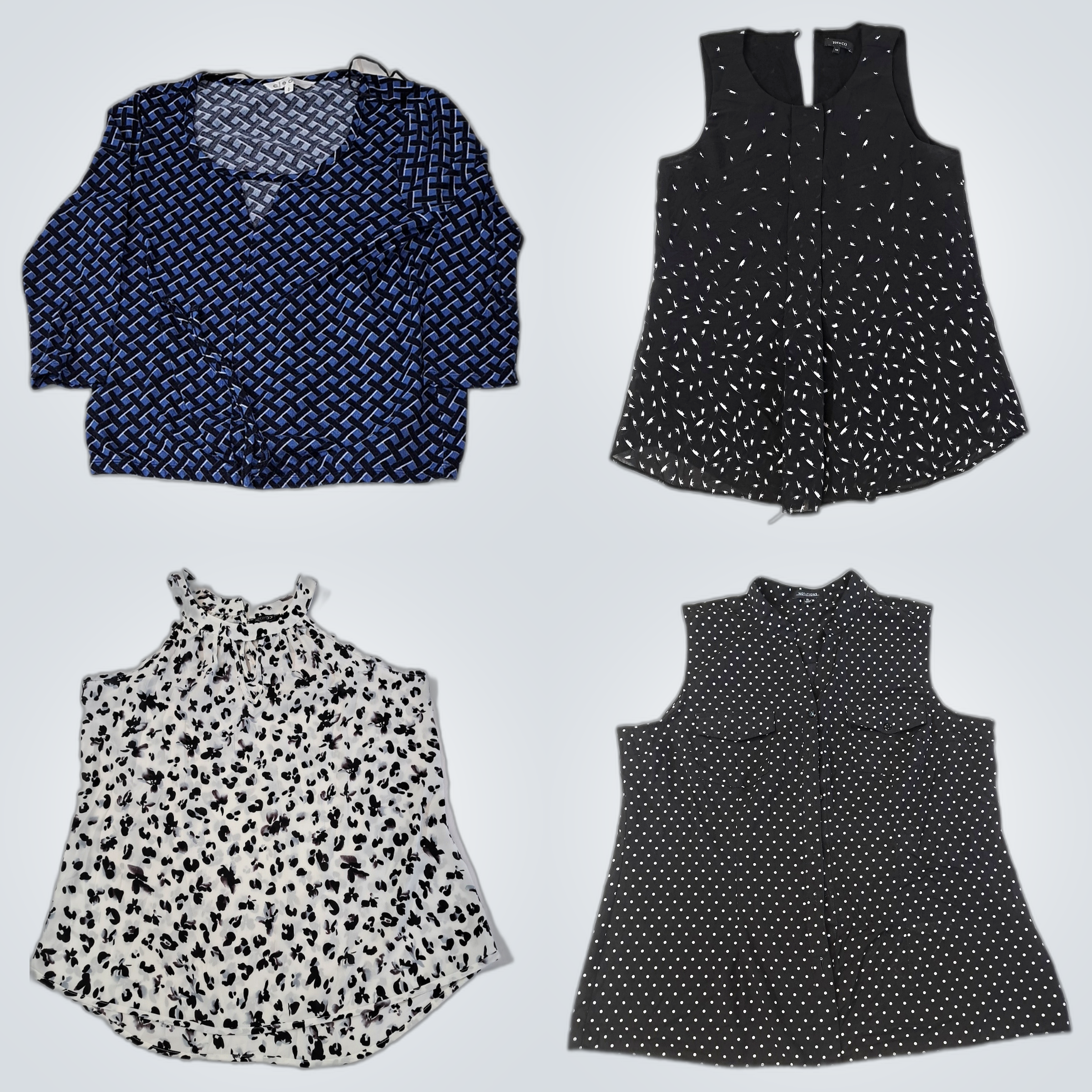 Polka Dot & Printed Blouse Bundle - eyelash coutur..