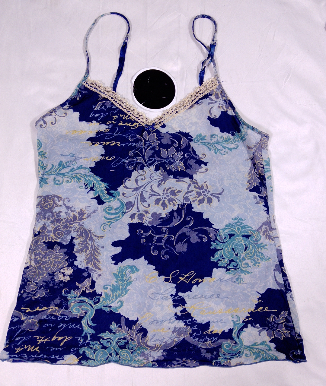 Canotta floreale blu