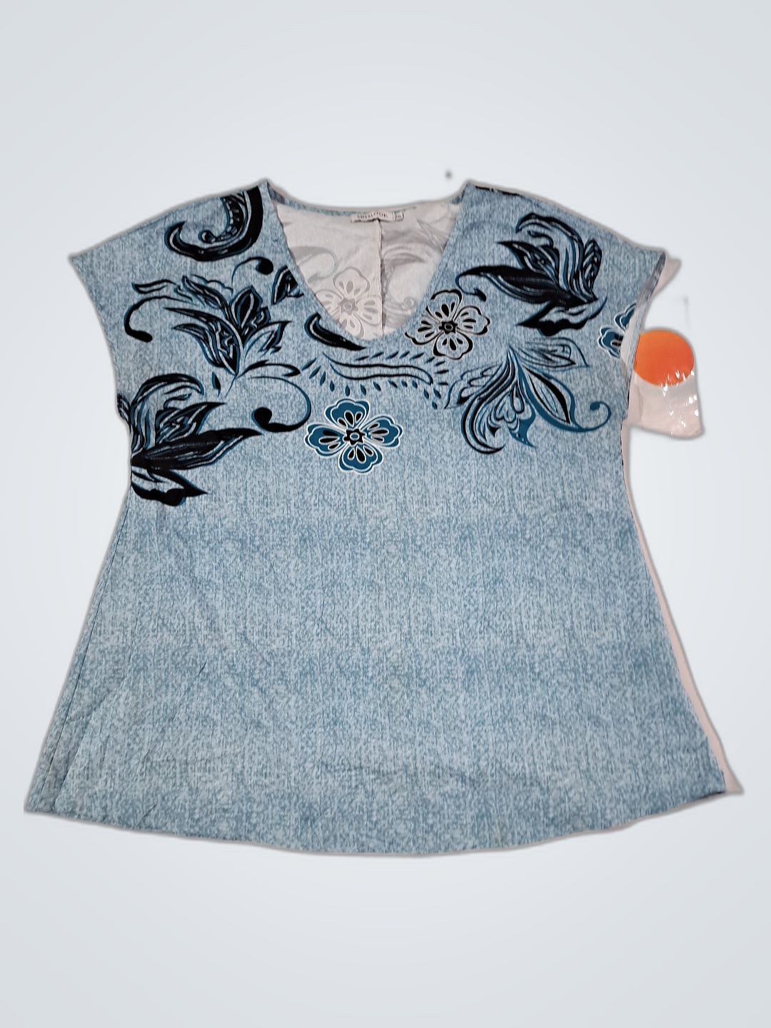 MISSLOOK Top Floral Azul