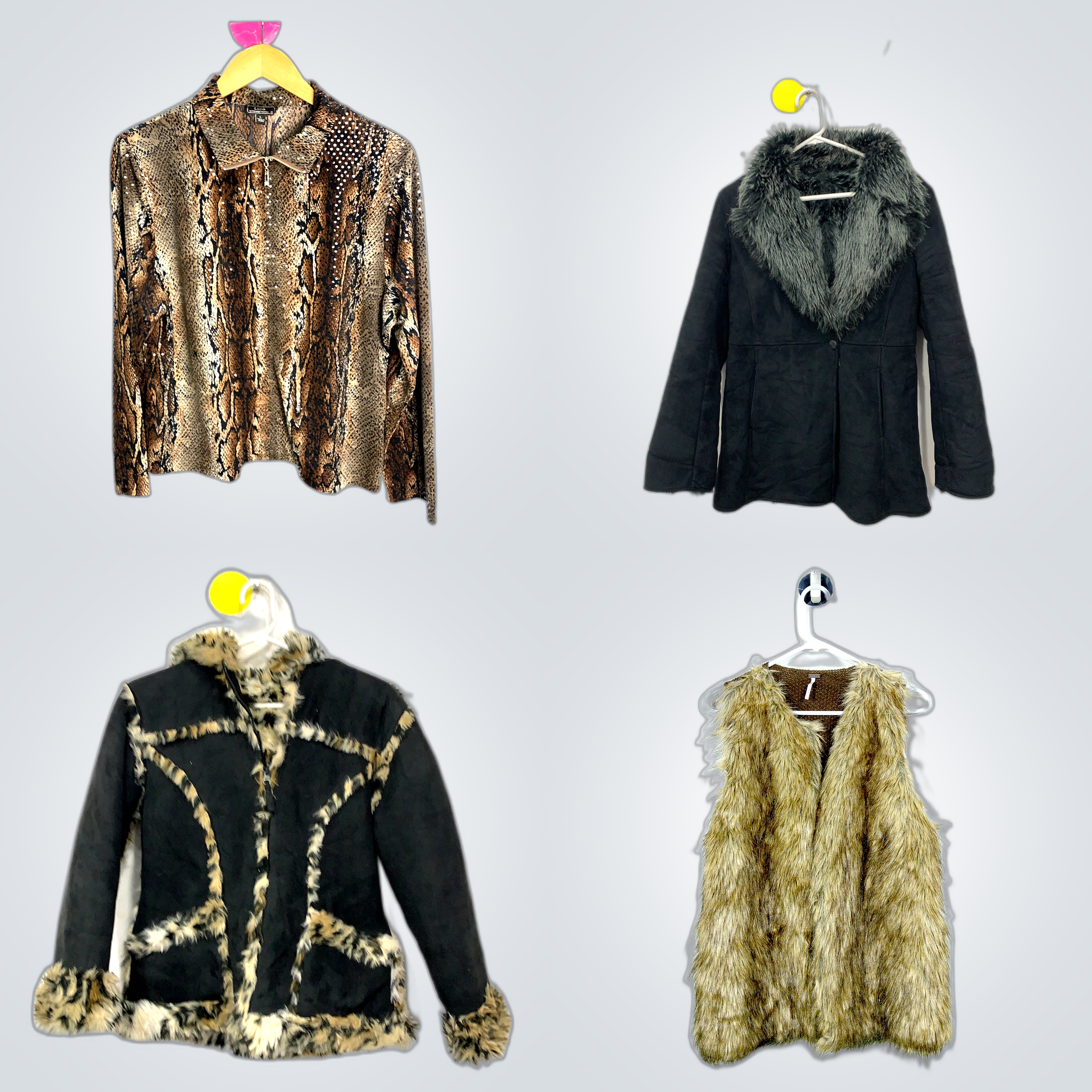 Furry Fashion Bundle : Unique Int'l, INC, WHBM Man..