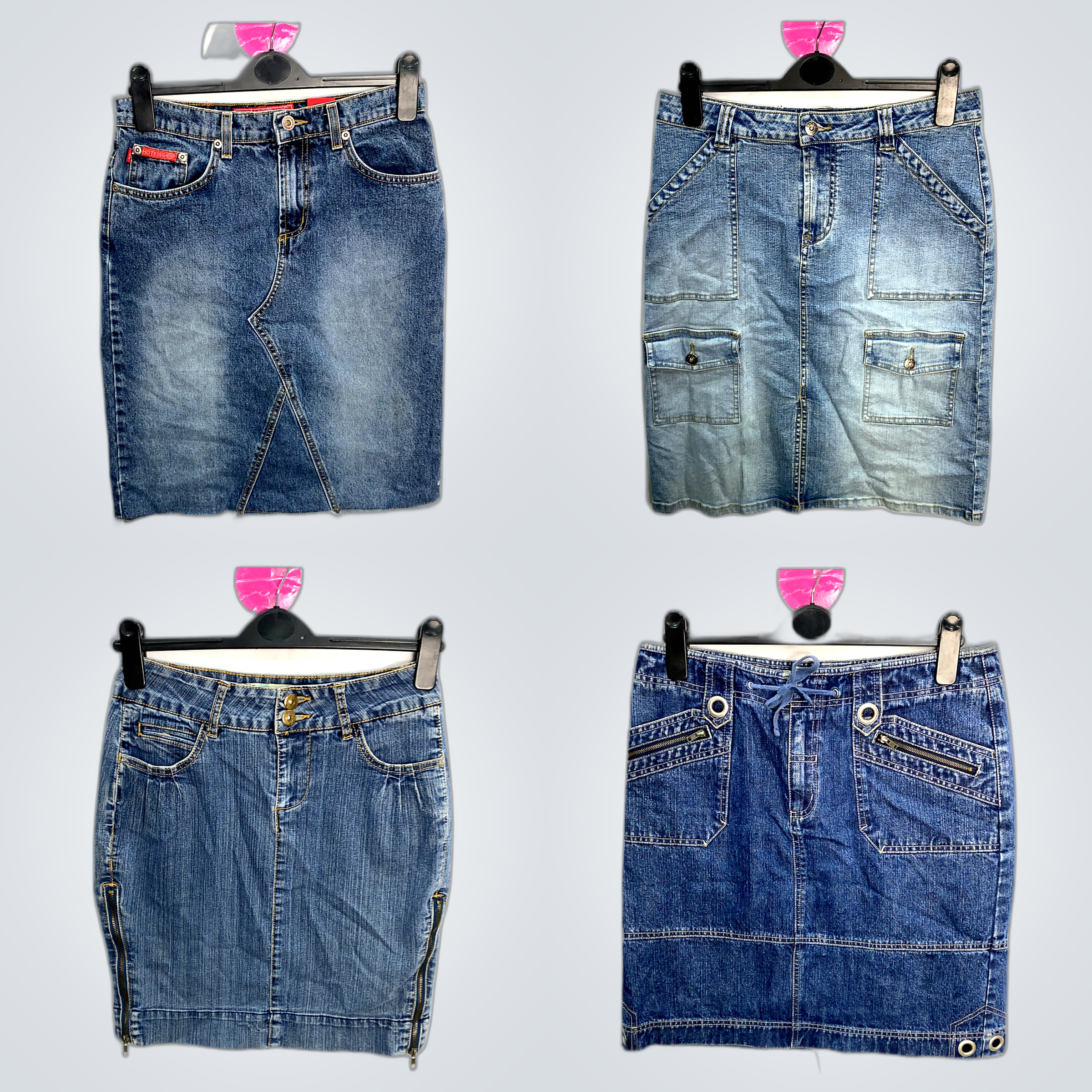 Glam Denim Skirt Bundle Gloria Vanderbilt Faded Gl..