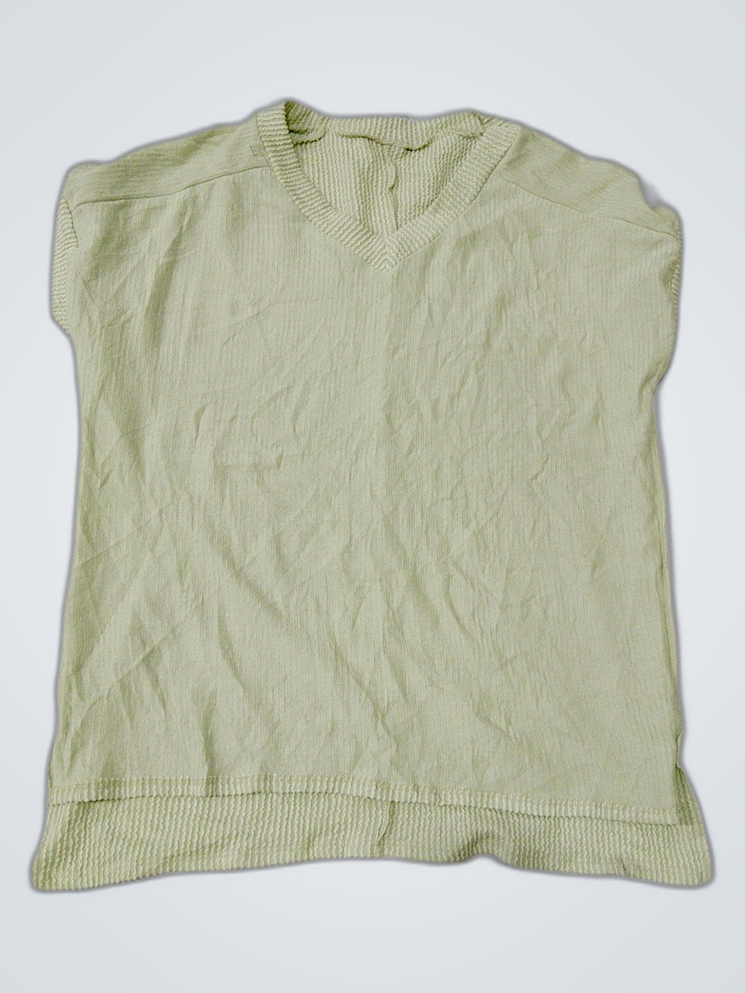 Top de Tricô Verde Claro