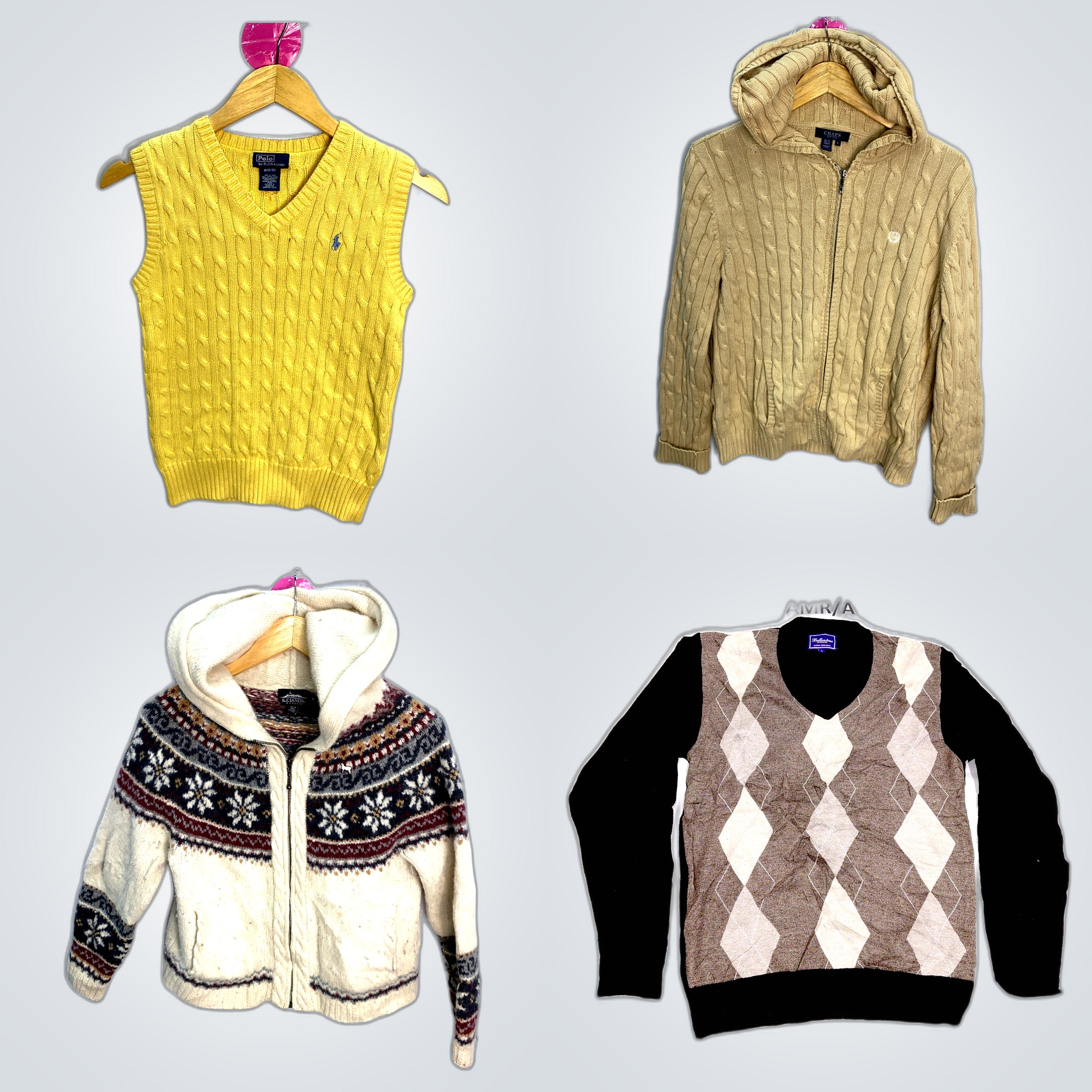 Pacote de Suéter Argyle & Tricô - QVC, Van Heusen,..