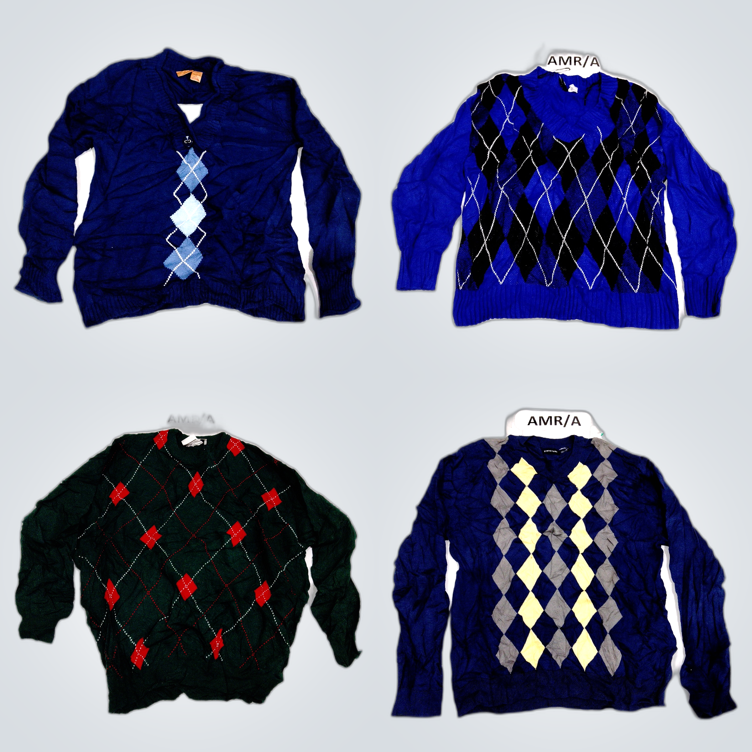 Argyle Sweater Bundle - Benetton, Tommy Hilfiger, ..