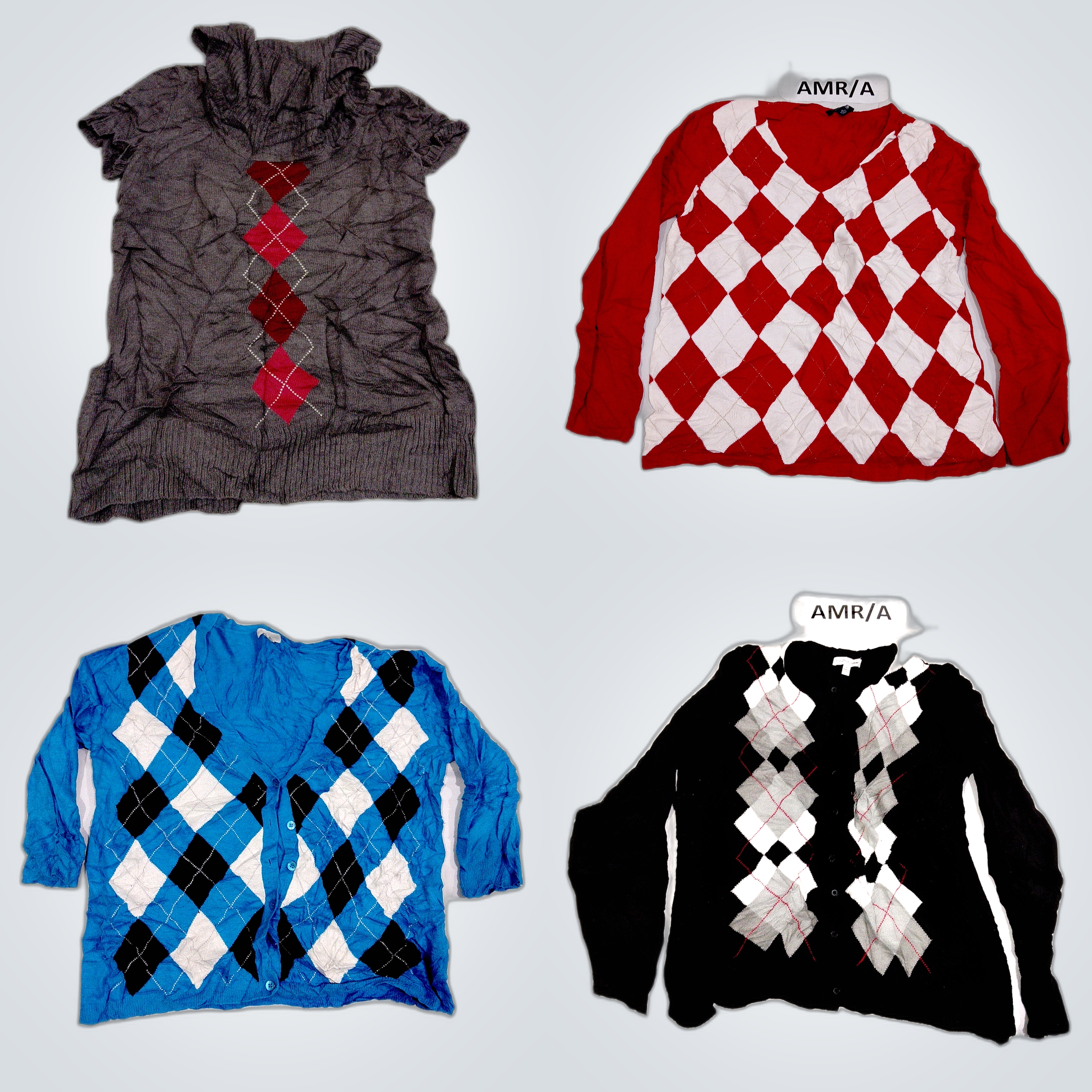 IZOD & Designer Sweater Bundle - 10 Pc Argyle Card..