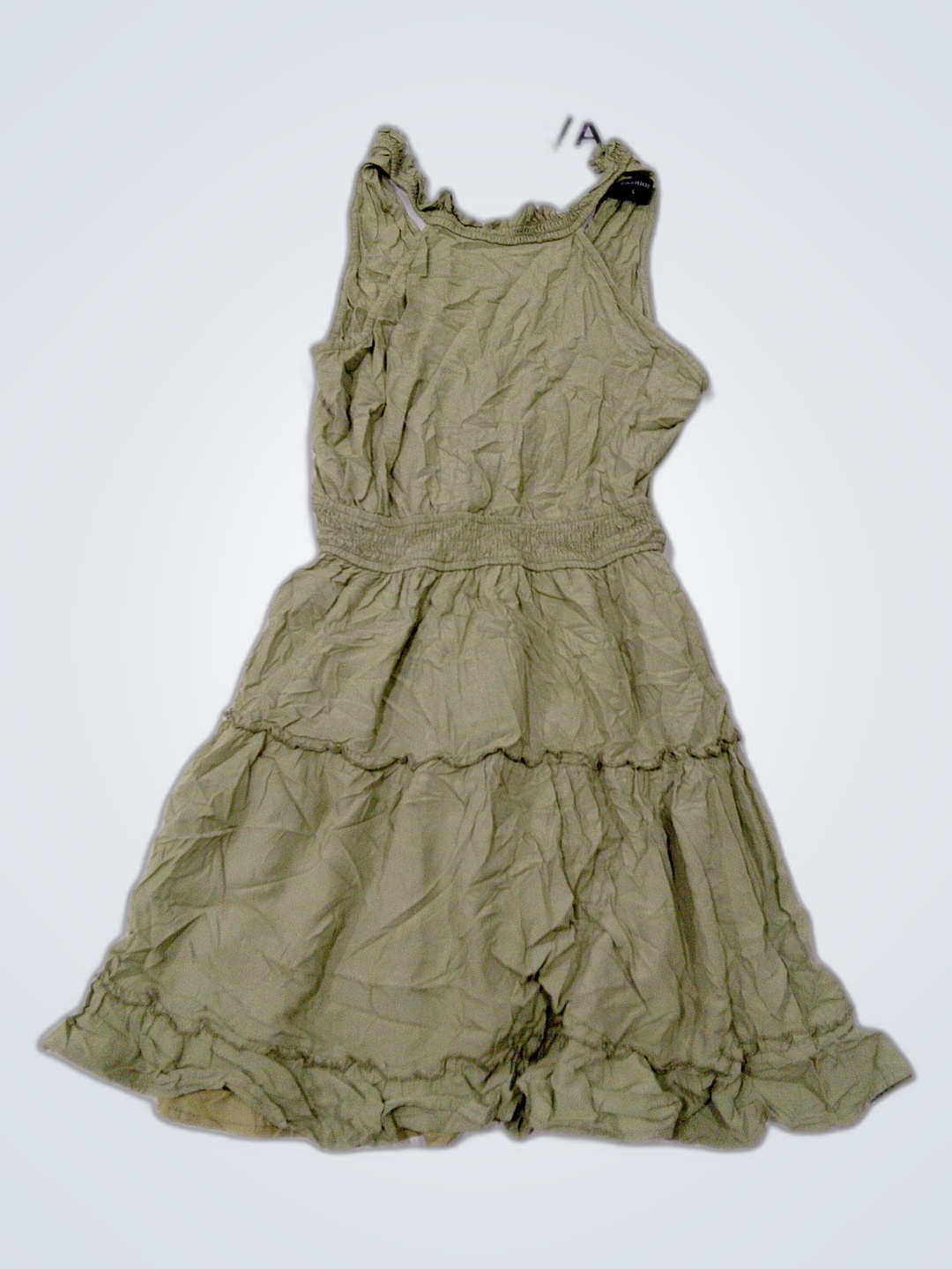 Vestito verde a balze