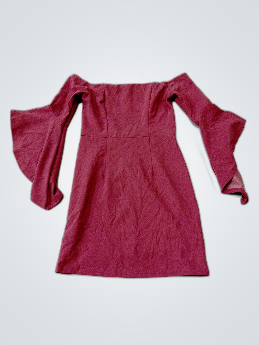 Charlotte Russe Off-Shoulder Bell Sleeve Mini Dres..