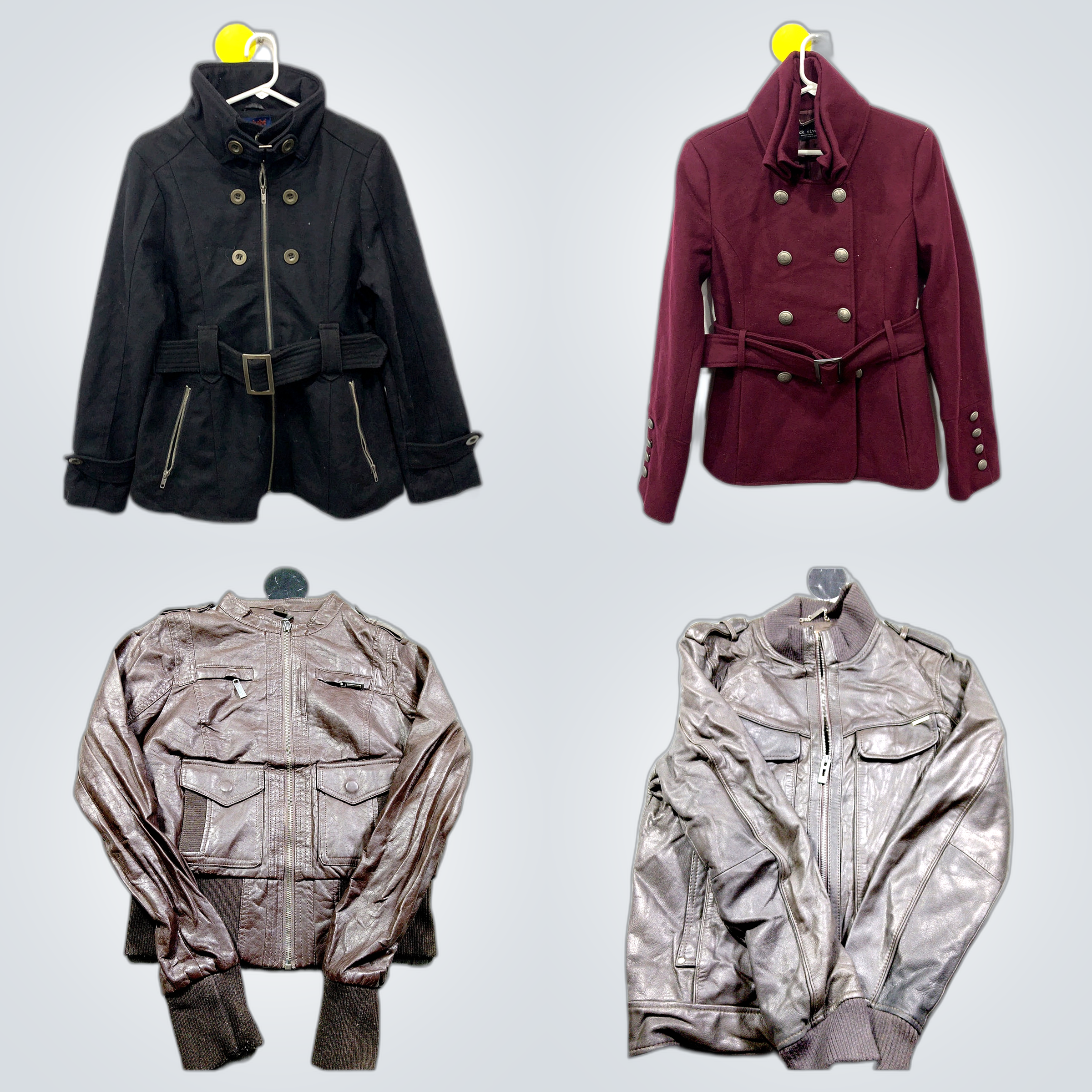 Ensemble de vestes et manteaux en cuir - Coffee Sh..