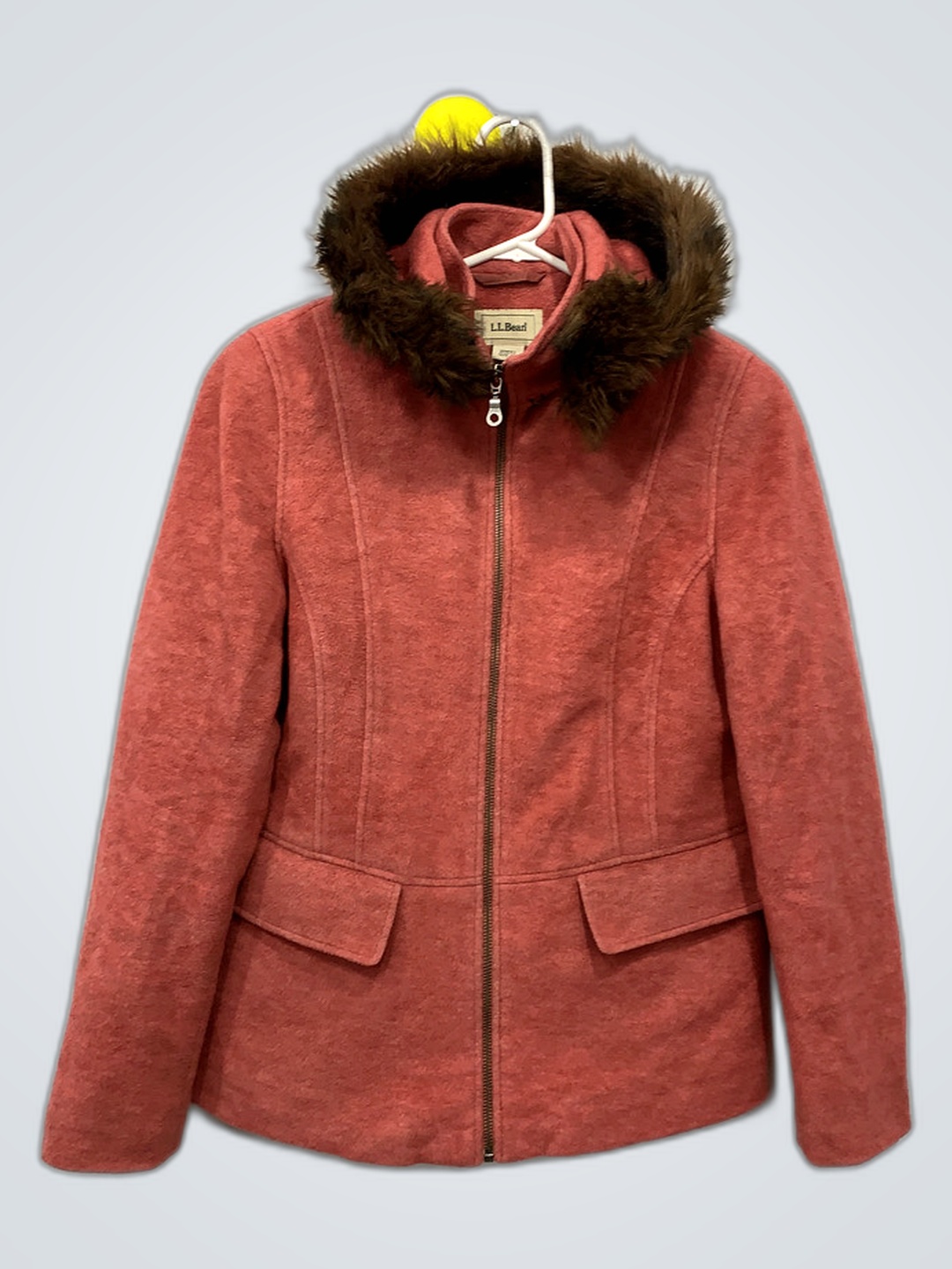 Giacca in pile rosa da donna L.L.Bean con rifinitu..
