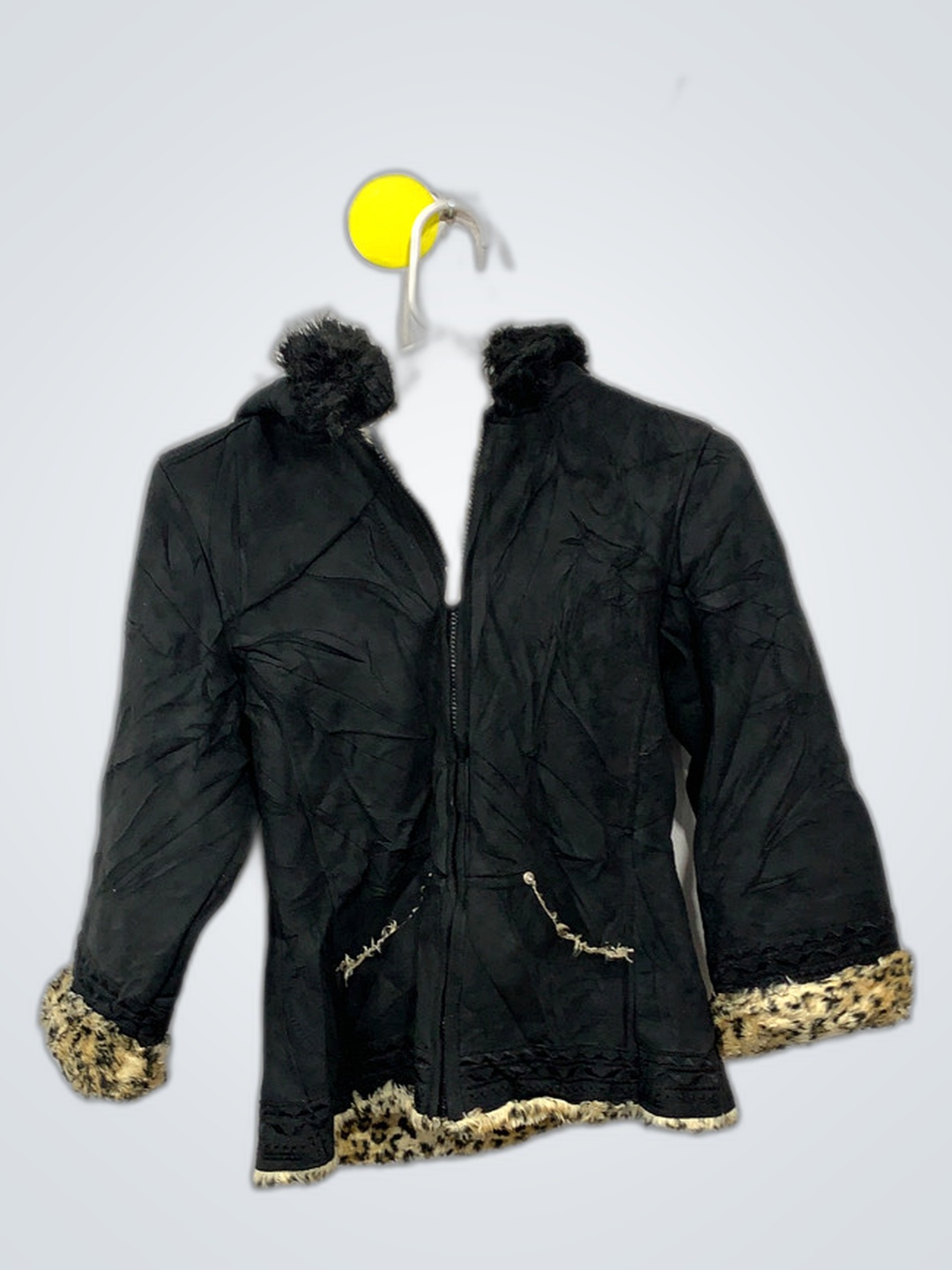 Arizona Jean Company Black Puffer Jacket with Fur ..