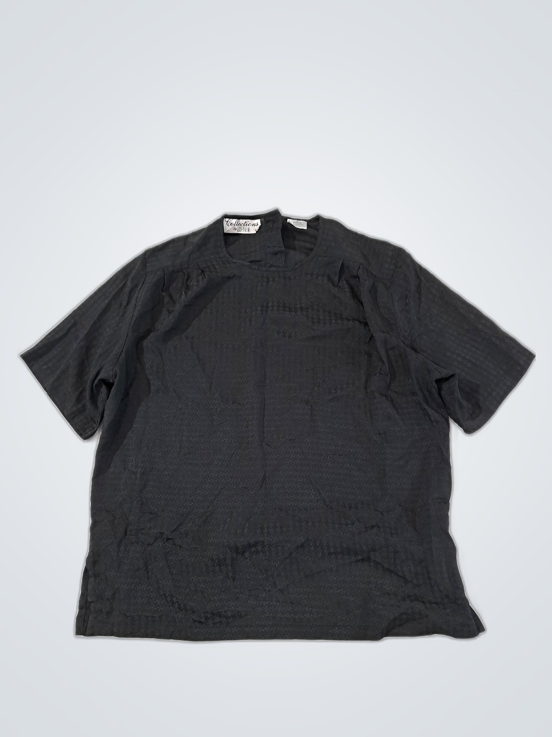 Schwarzes Kurzarm-Top