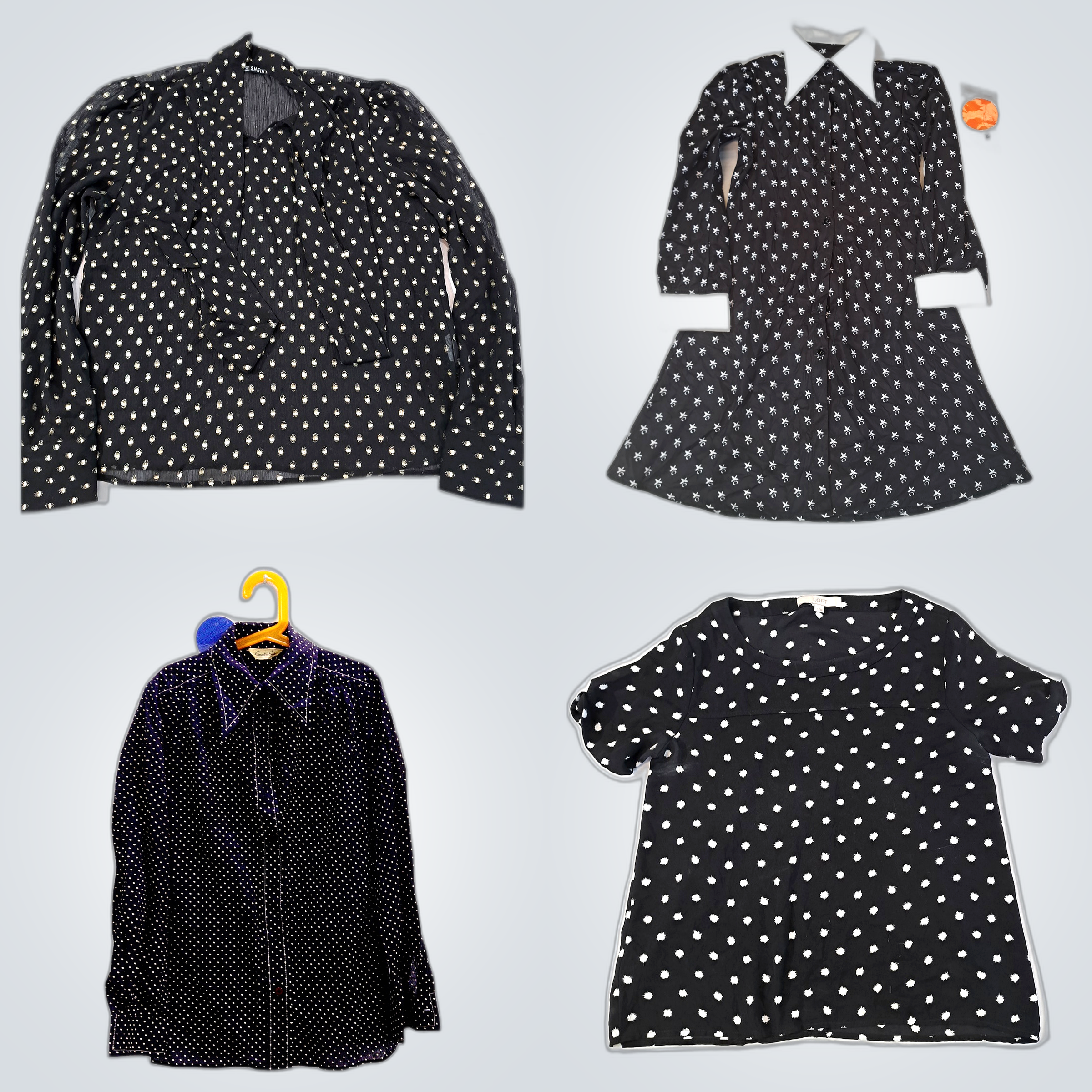 Polka Dot Blouse Bundle Loft SHEIN Tahari Melanie ..