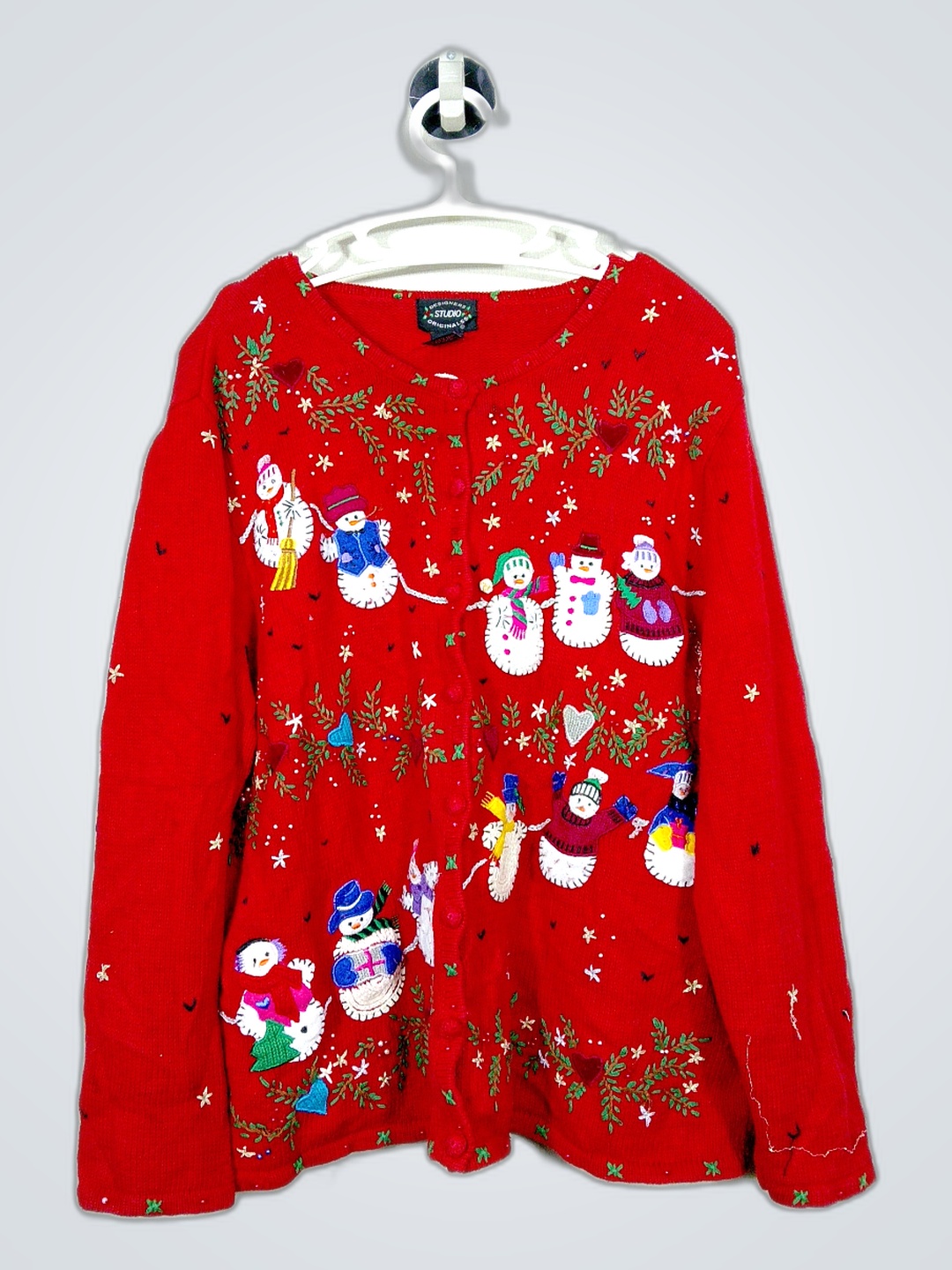 Suéter de Boneco de Neve Vermelho Studio Originals