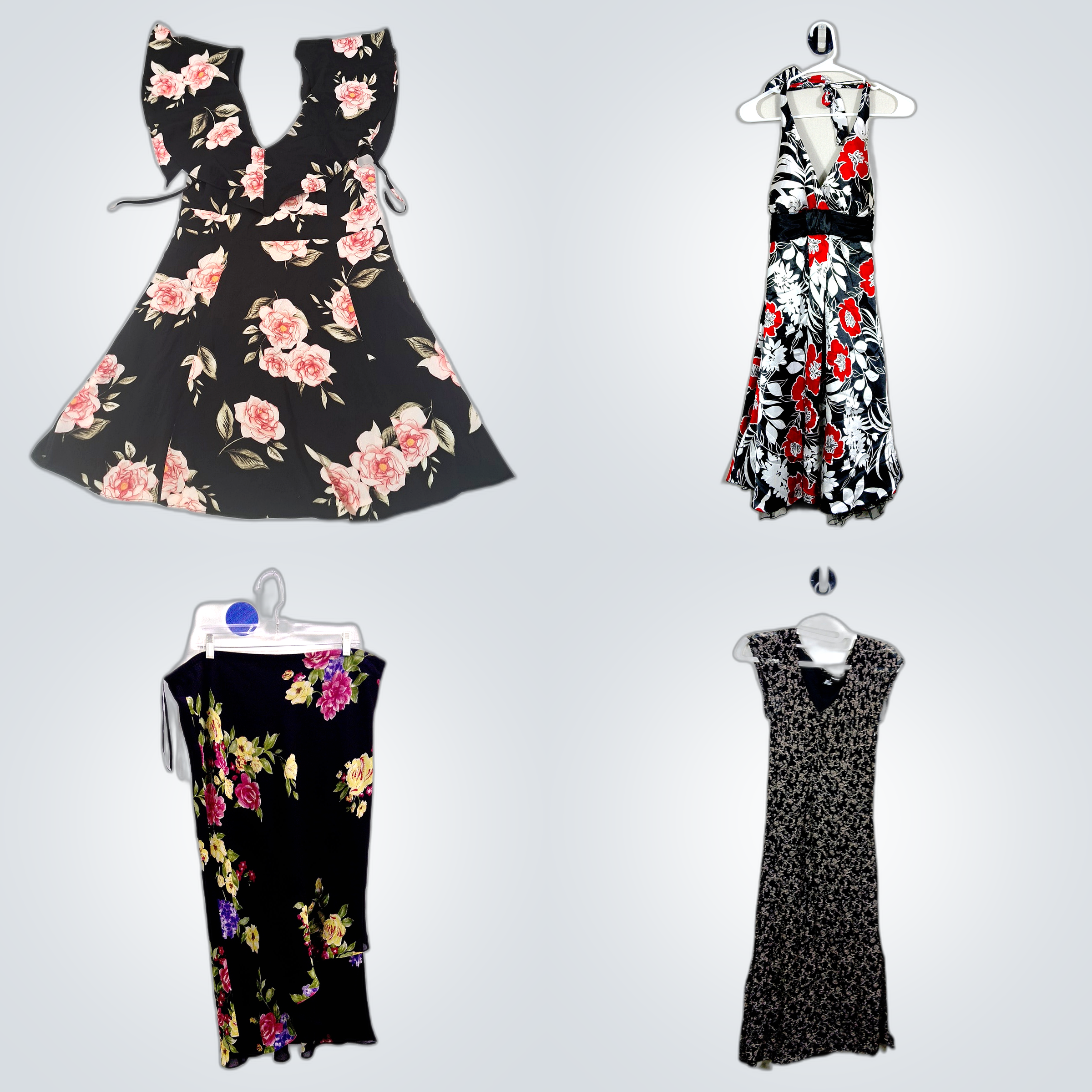 Floral Chic Bundle: 10 Pc Women's Dresses & Skirts..
