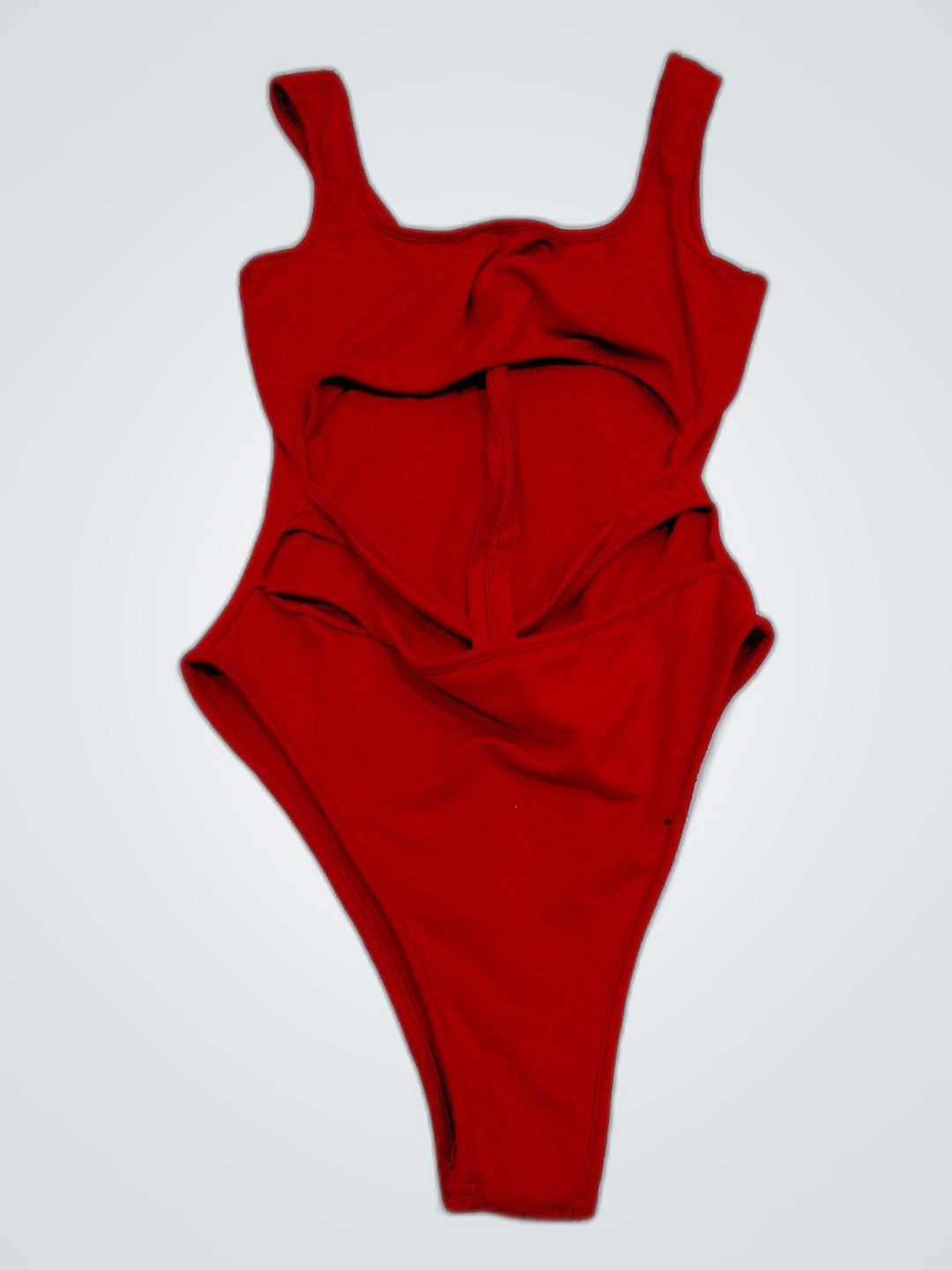 Roter Einteiler Badeanzug