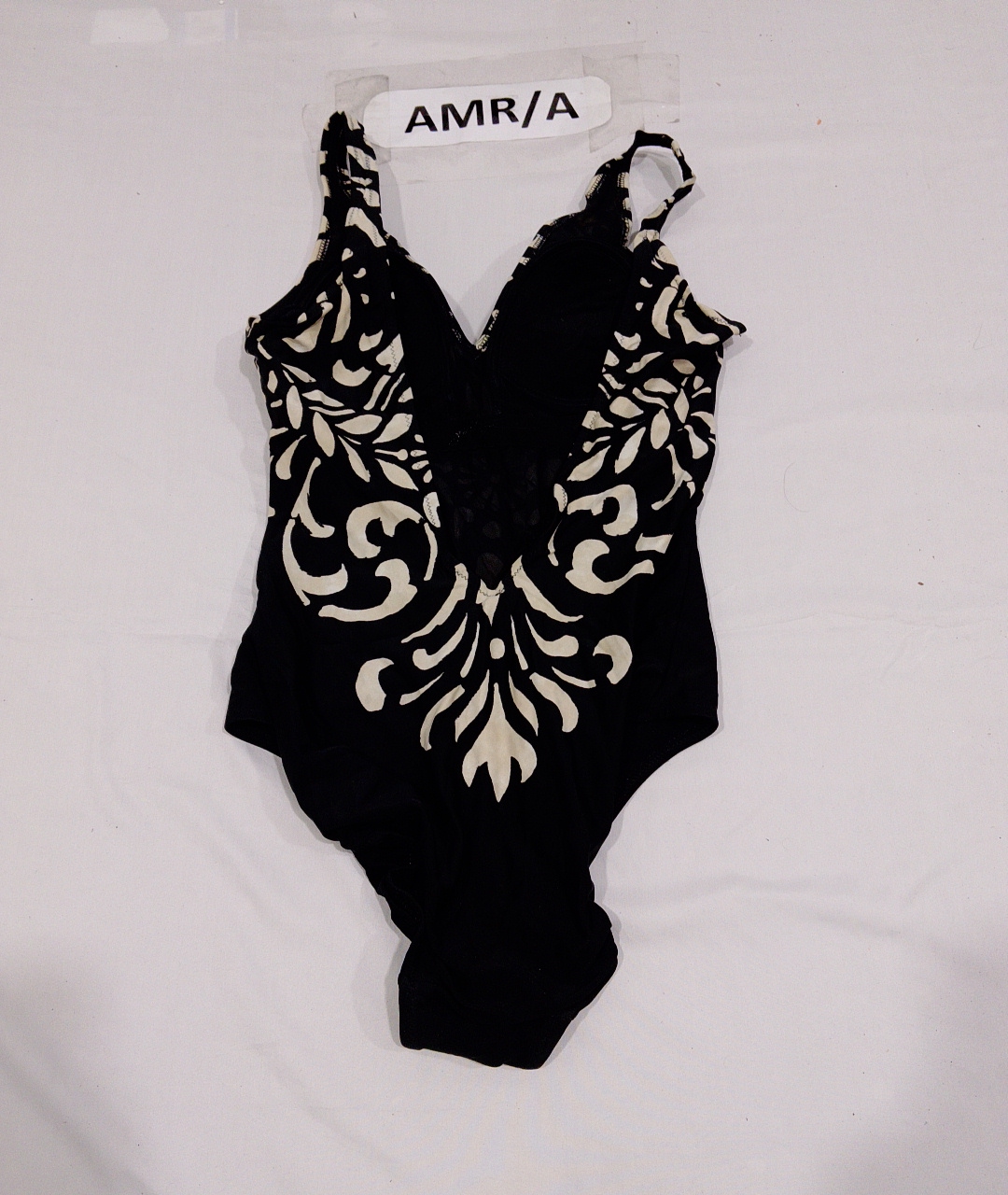 Maillot de bain une pièce noir à imprimé floral sa..