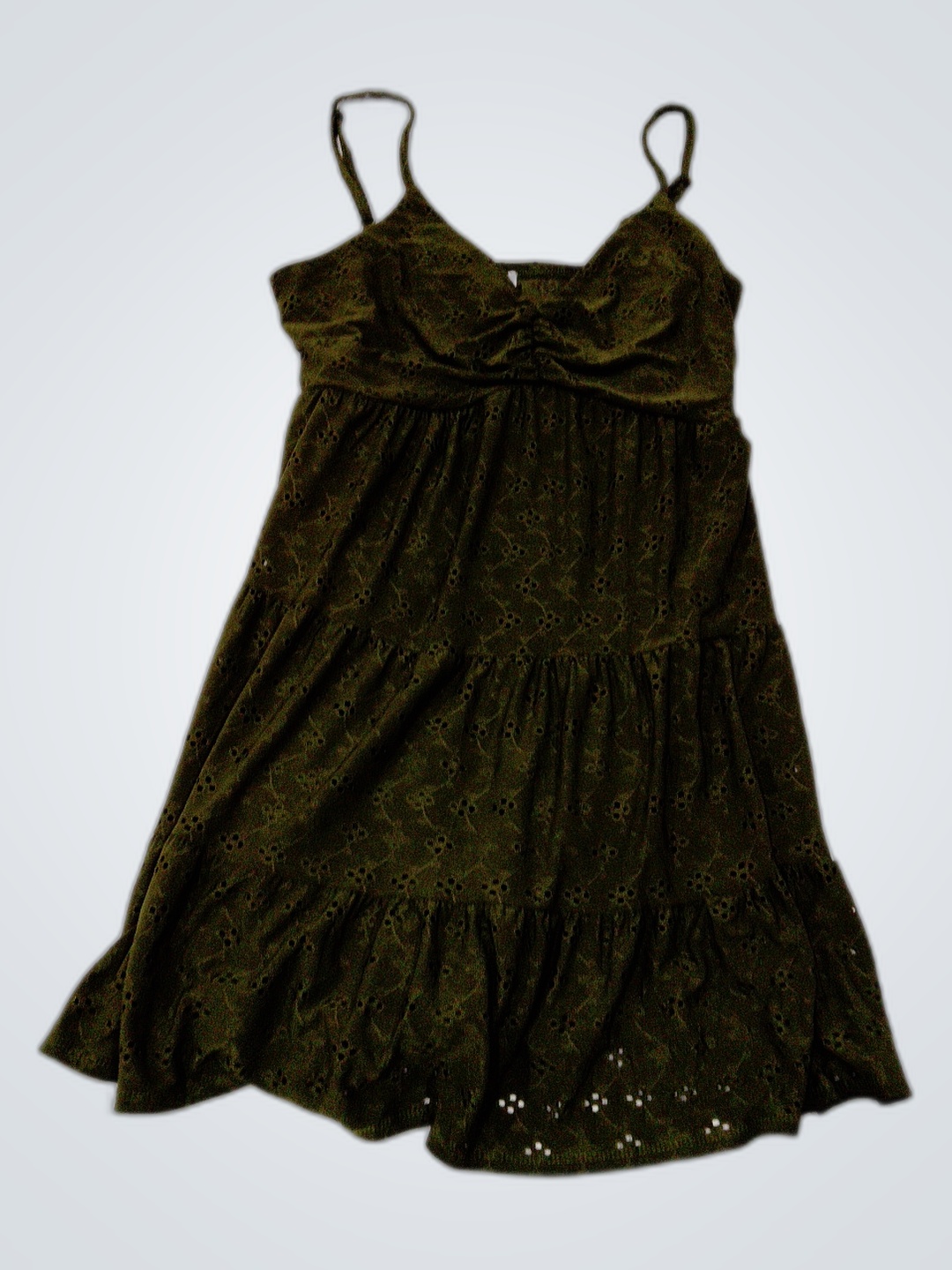 Grünes Spitzenkleid