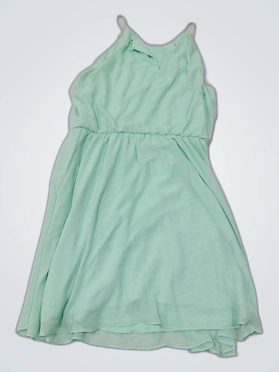 Minzgrünes Halfterkleid