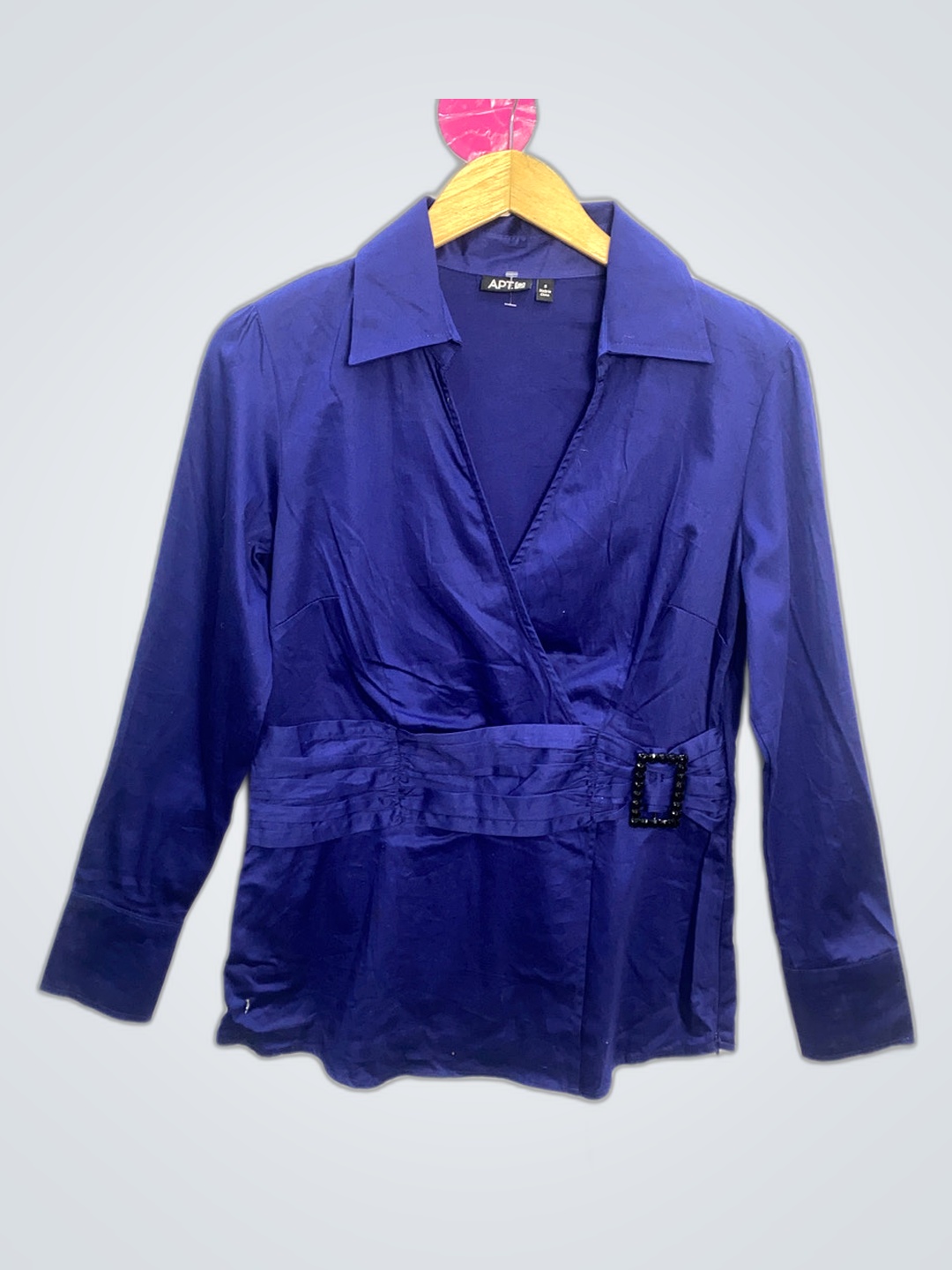 Blue Long-Sleeve Blouse