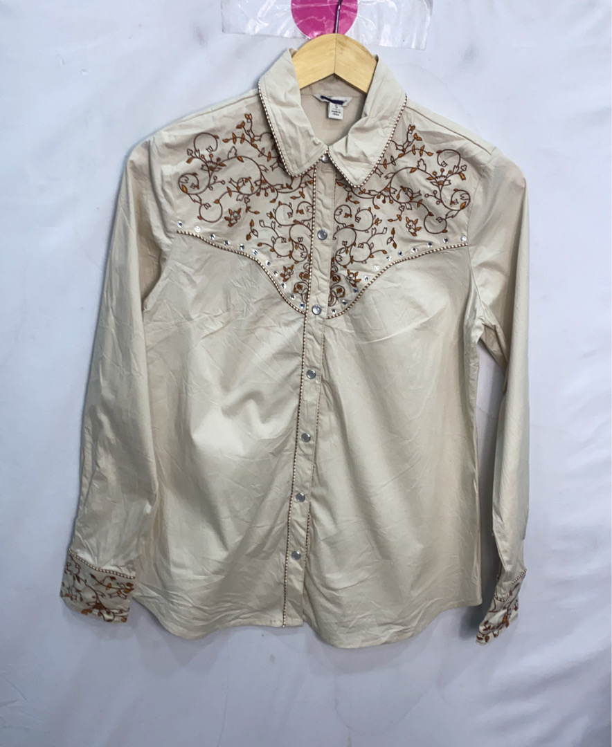 Women's Long Sleeve Embroidered Shirt