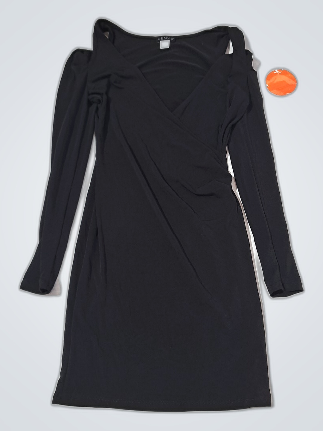 Venus Black Wrap Dress