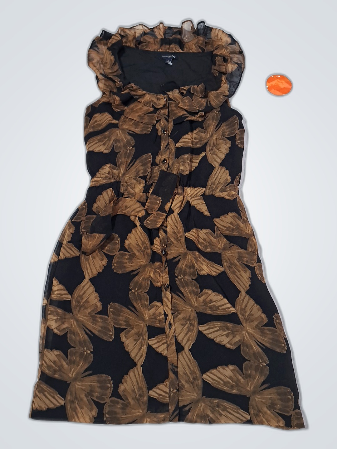 Braunes und schwarzes Blumen Kleid