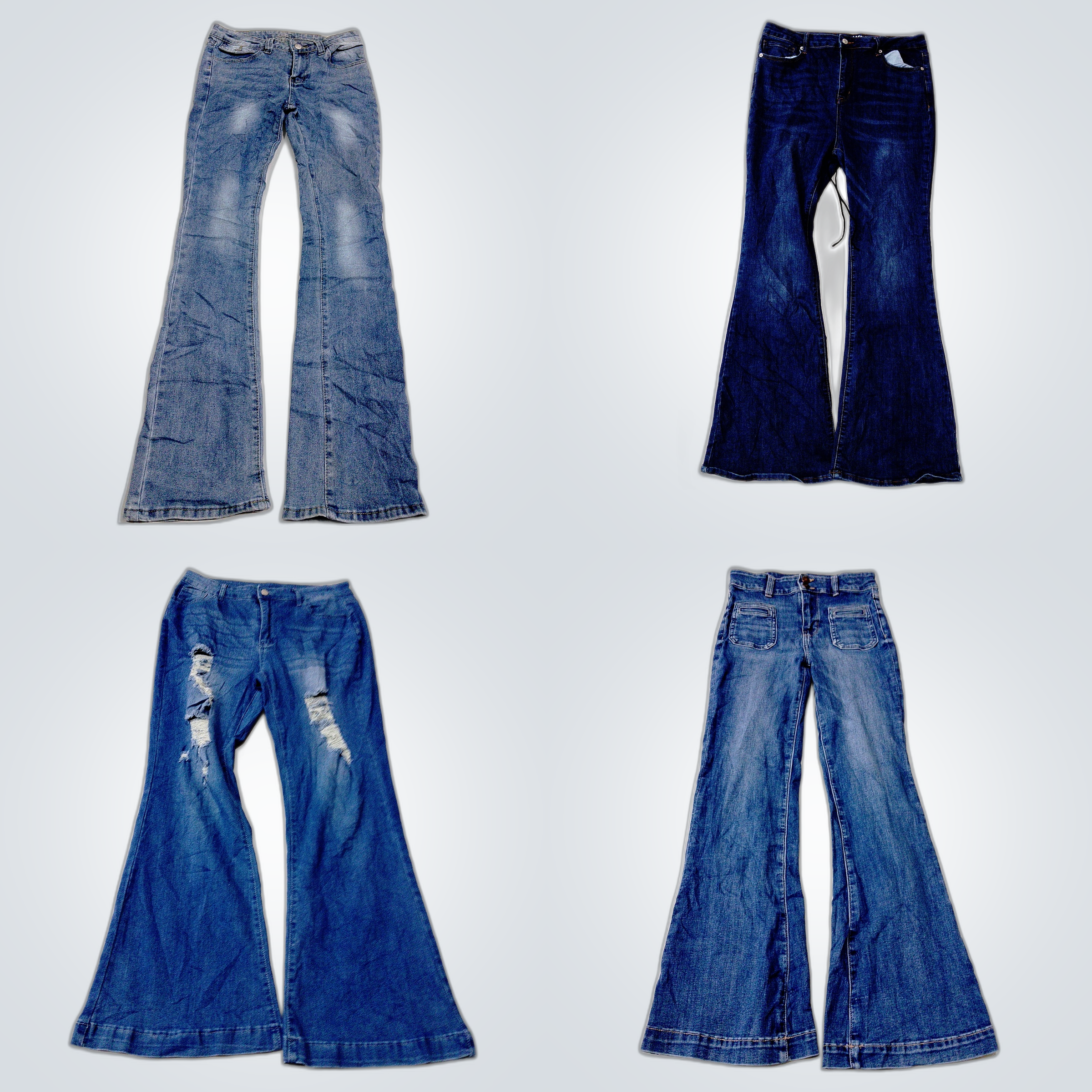 Bundle di jeans flare e bootcut leggermente usati ..