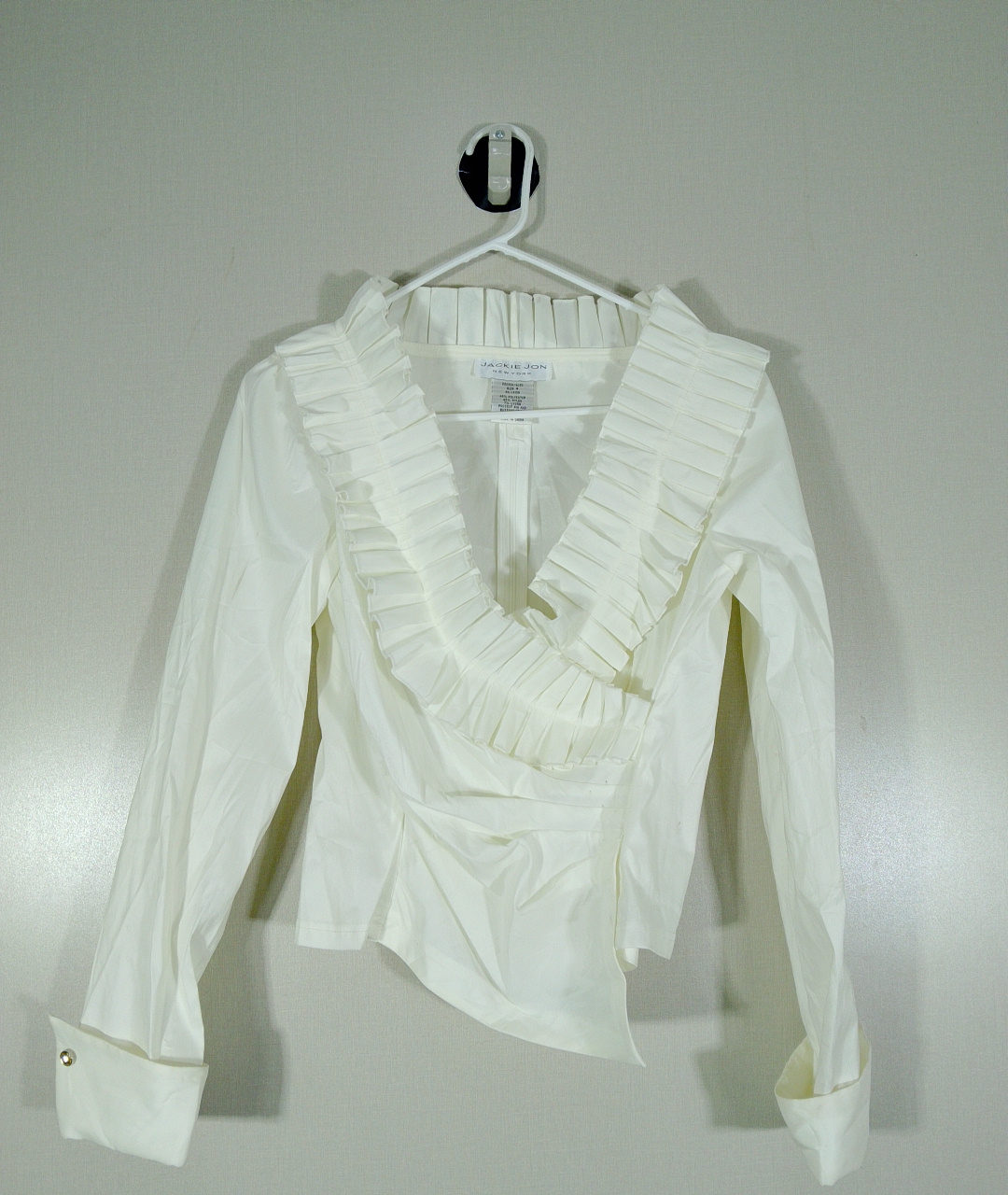 Camicia bianca con rouches