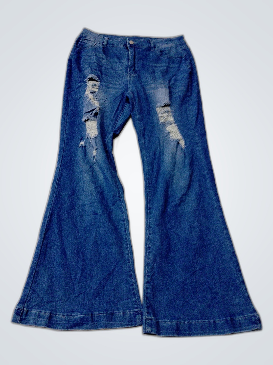 Blue Denim Flare Jeans