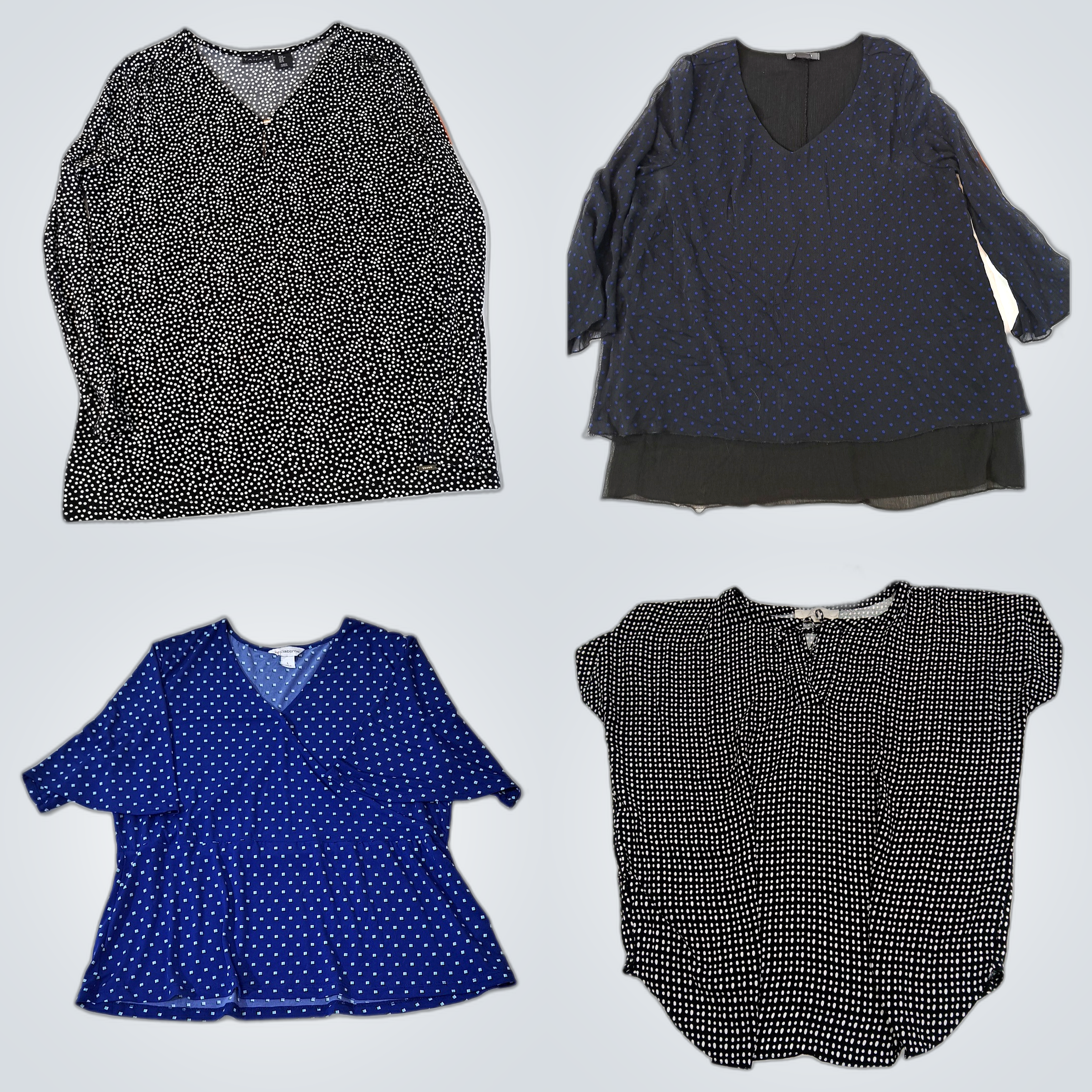 Polka Dot Blouse Bundle: Suzy Shier, LOFT, H&M & M..