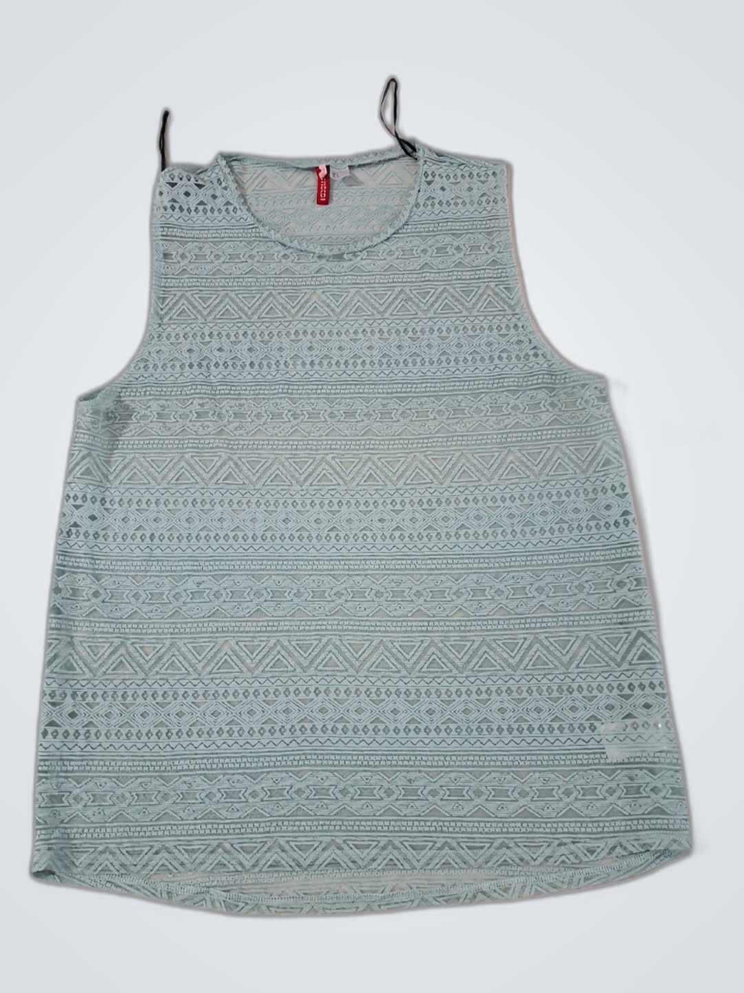 Camiseta sem mangas azul claro feminina H&M