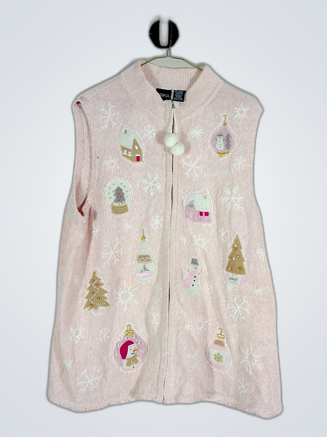 Erika Woman Pink Christmas Vest